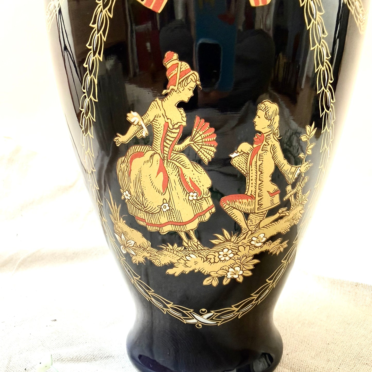 Blaue Barock Vase