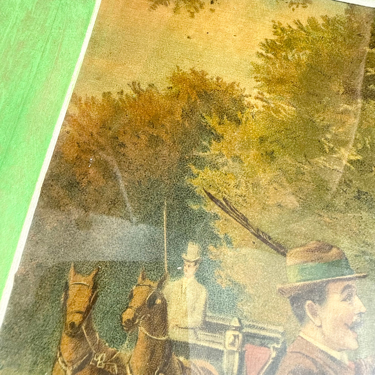 Lithografie Jagdszene