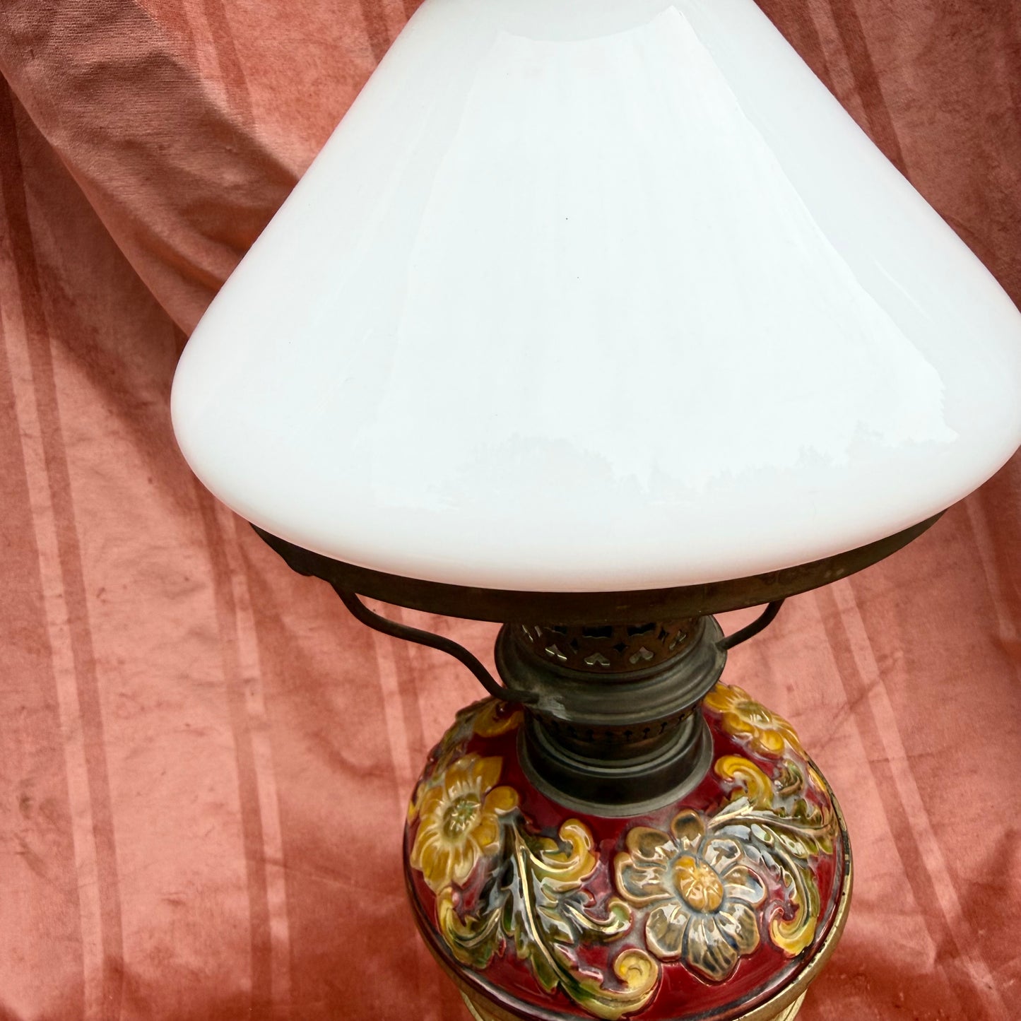 Petroleumlampe groß Blumen