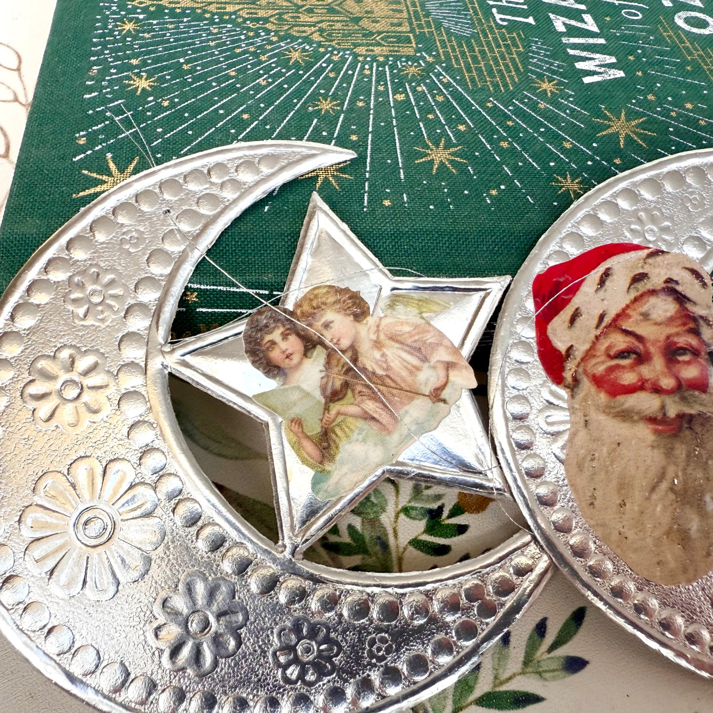 Dresdner Pappe 3er Set Mond silber