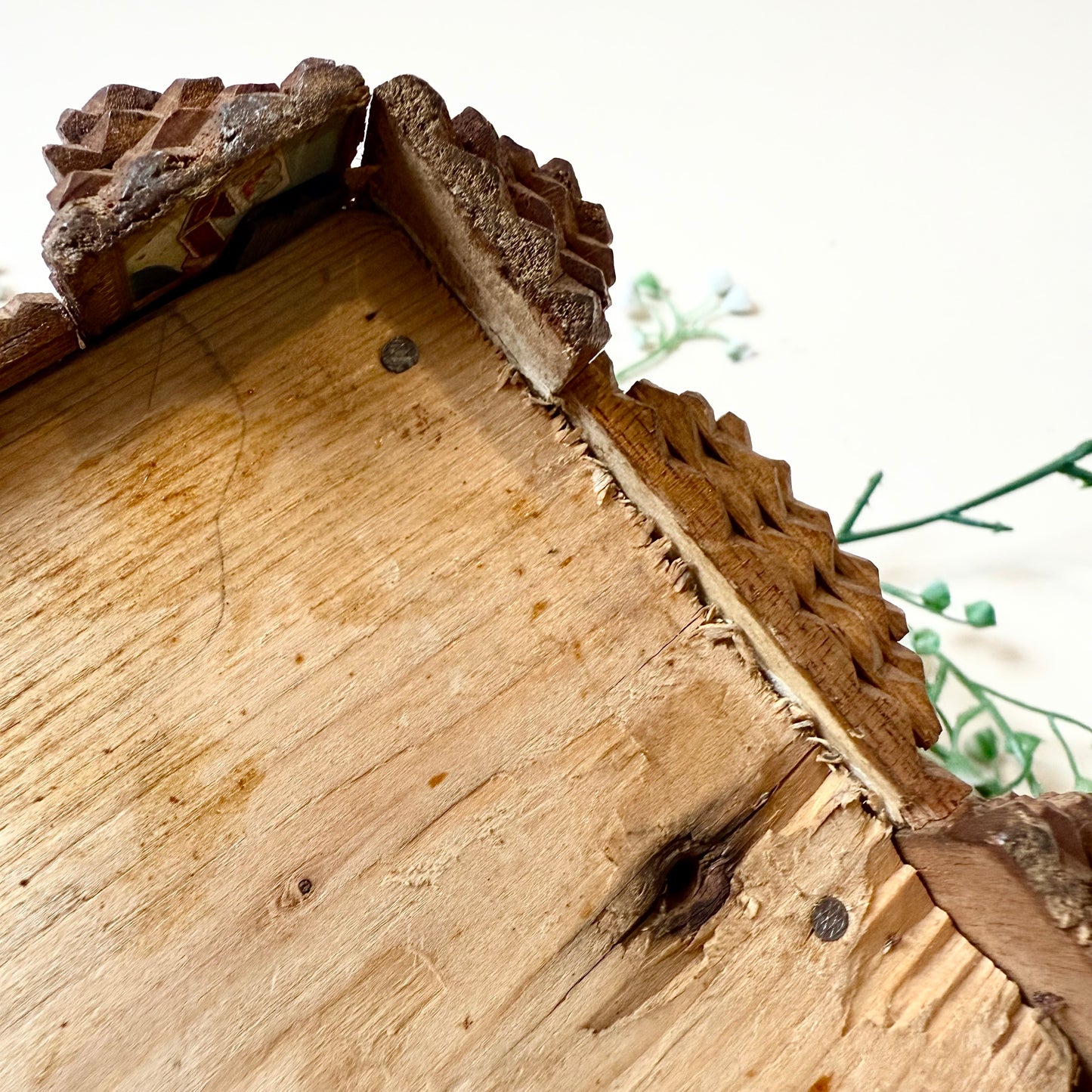 Tramp Art Box Schrift