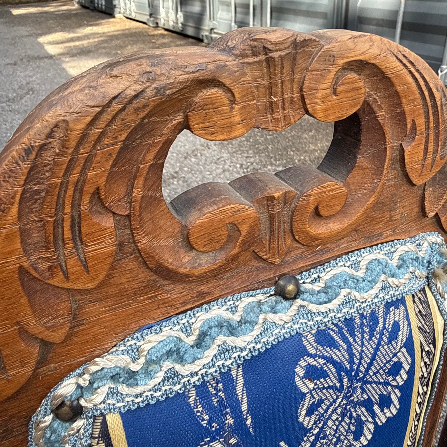 Gründerzeit Stühle blau