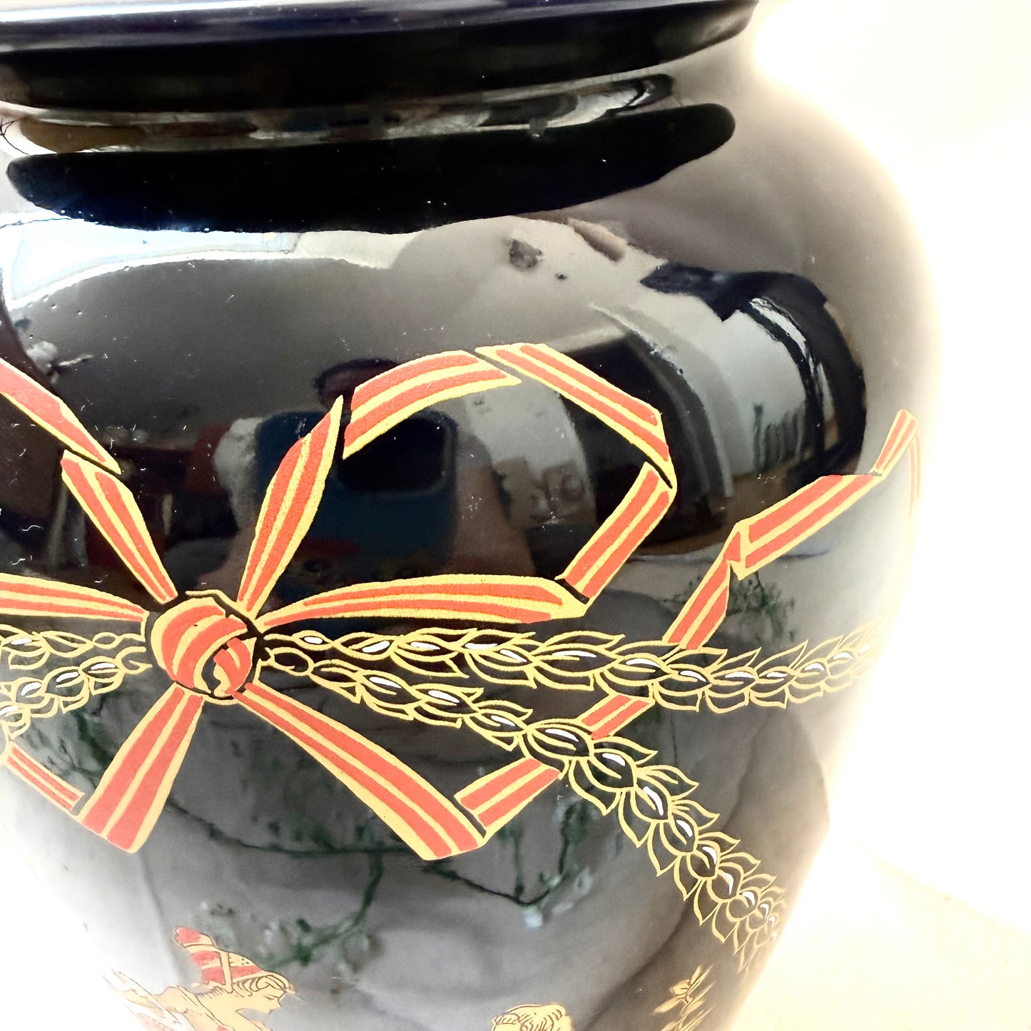 Blaue Barock Vase