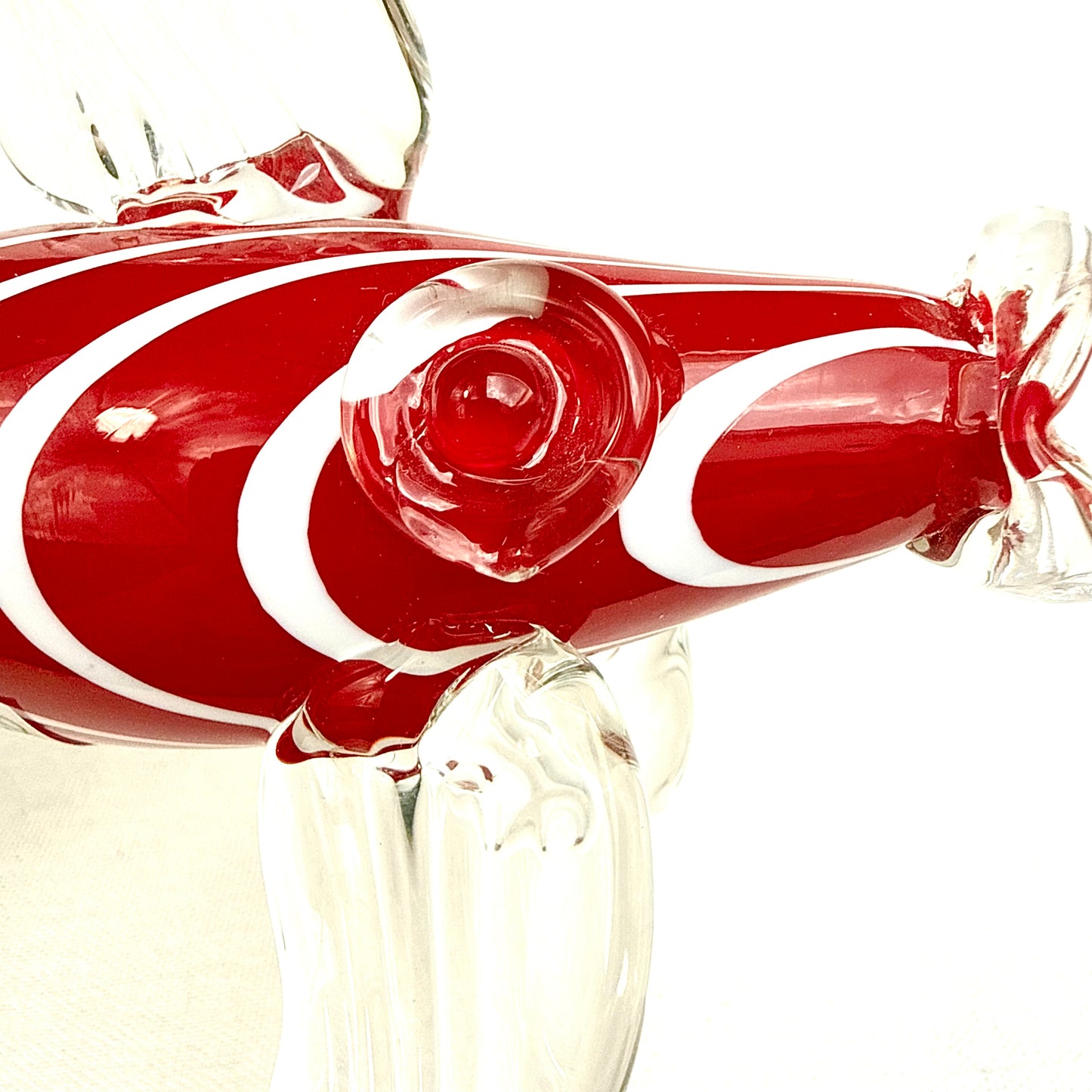 Glasfisch Swirl rot