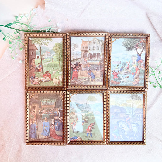 6er Set Mittelalter Drucke