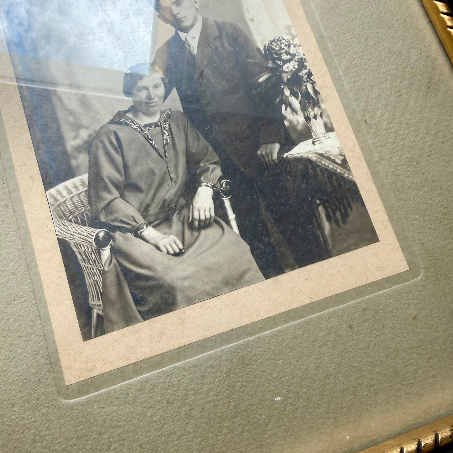 Antike Fotografie in Holzrahmen
