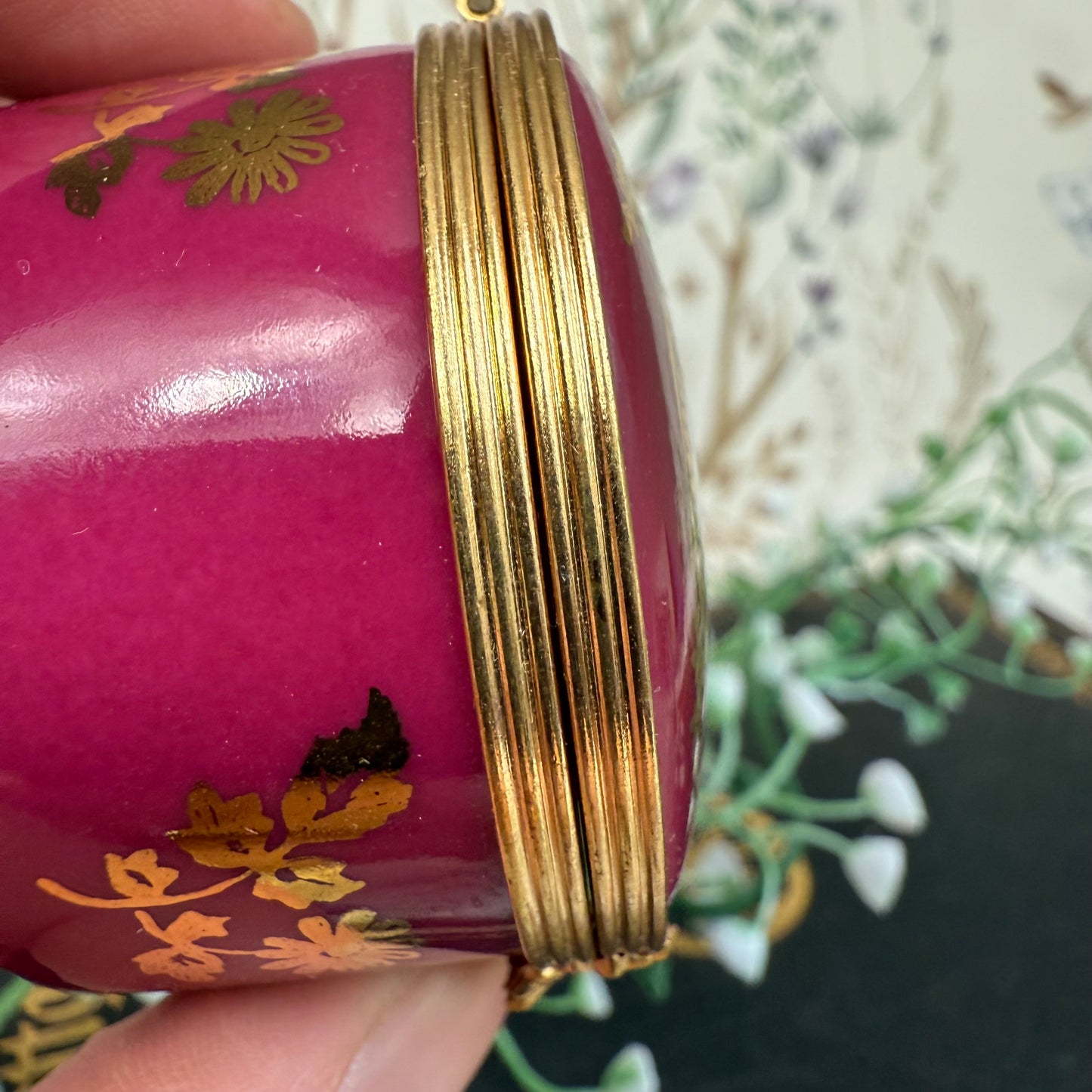 Pompadour Limoges Döschen pink