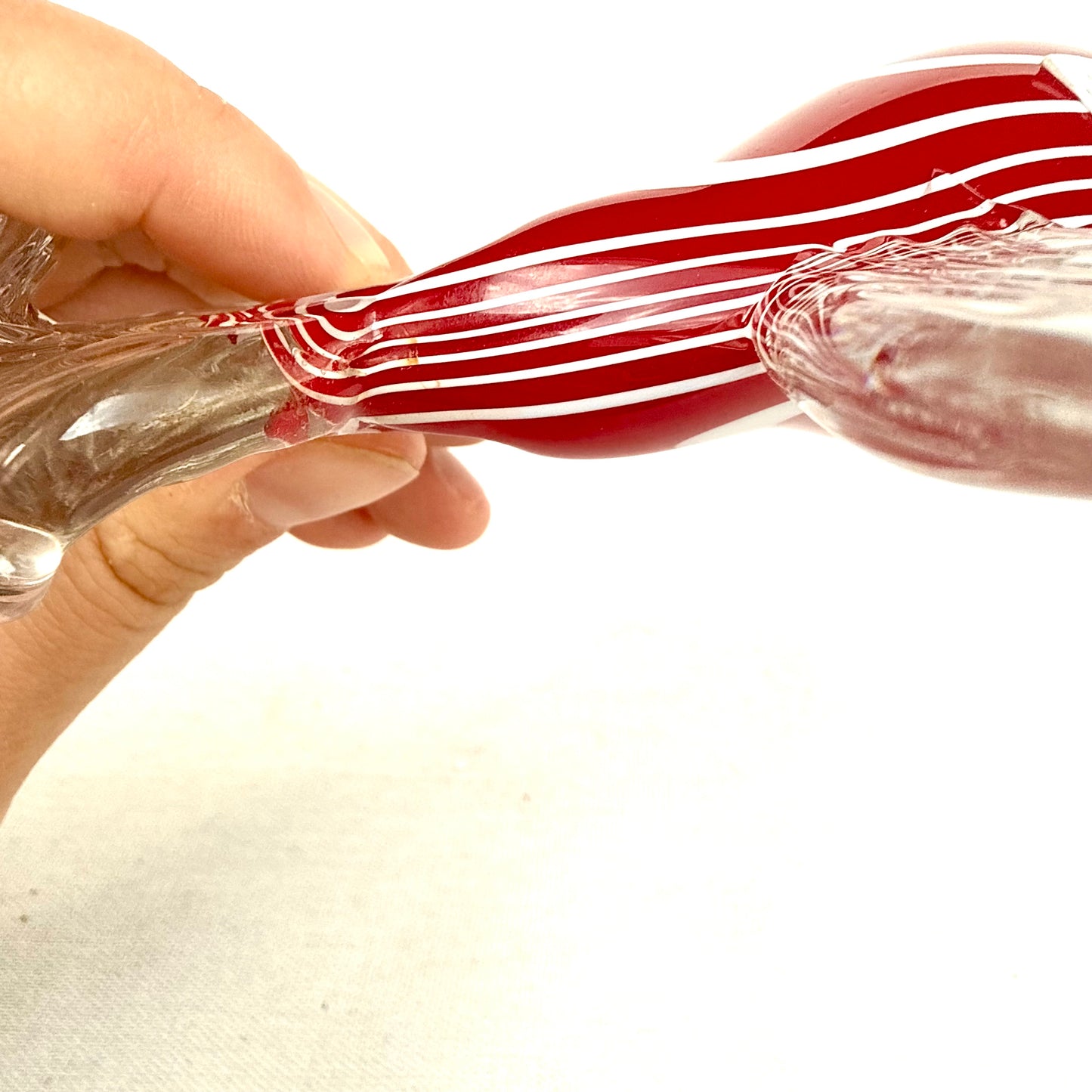Glasfisch Swirl rot