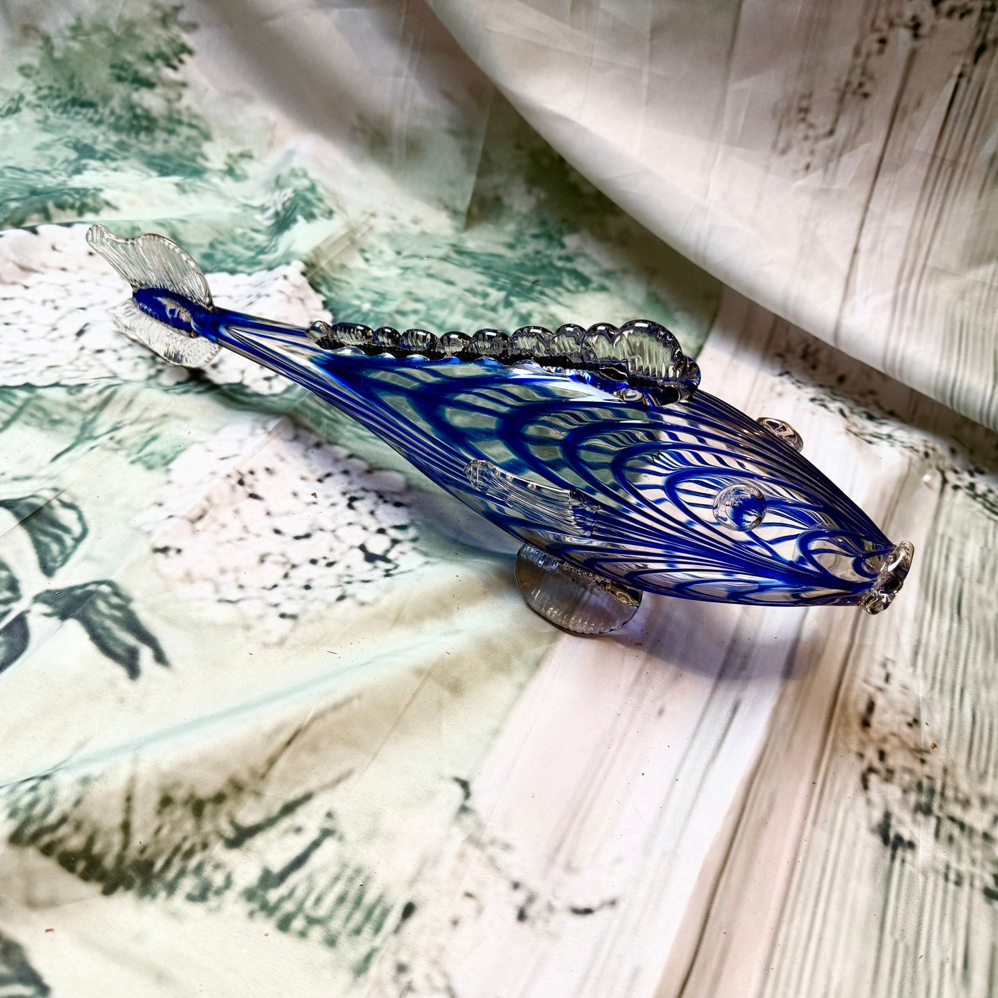 Murano Fisch blau