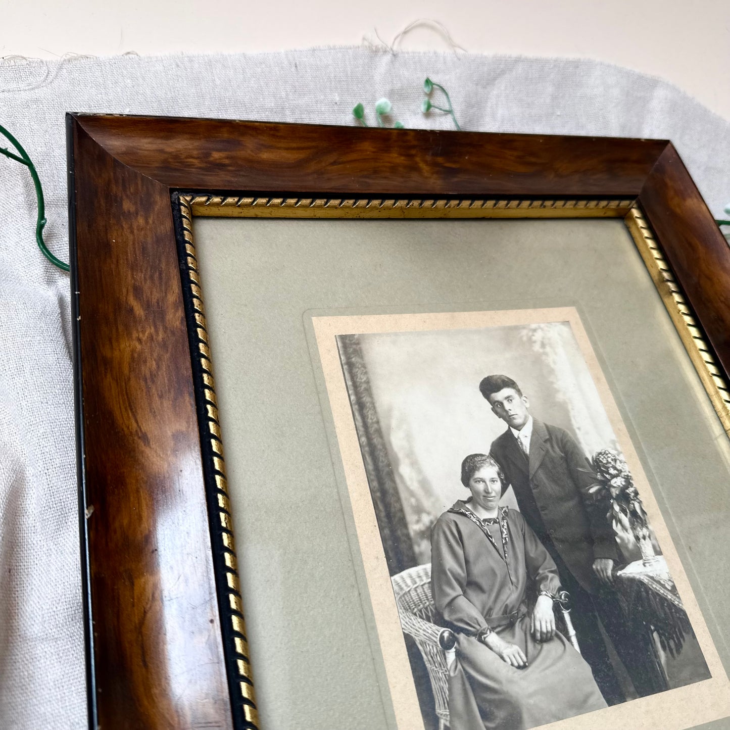 Antike Fotografie in Holzrahmen