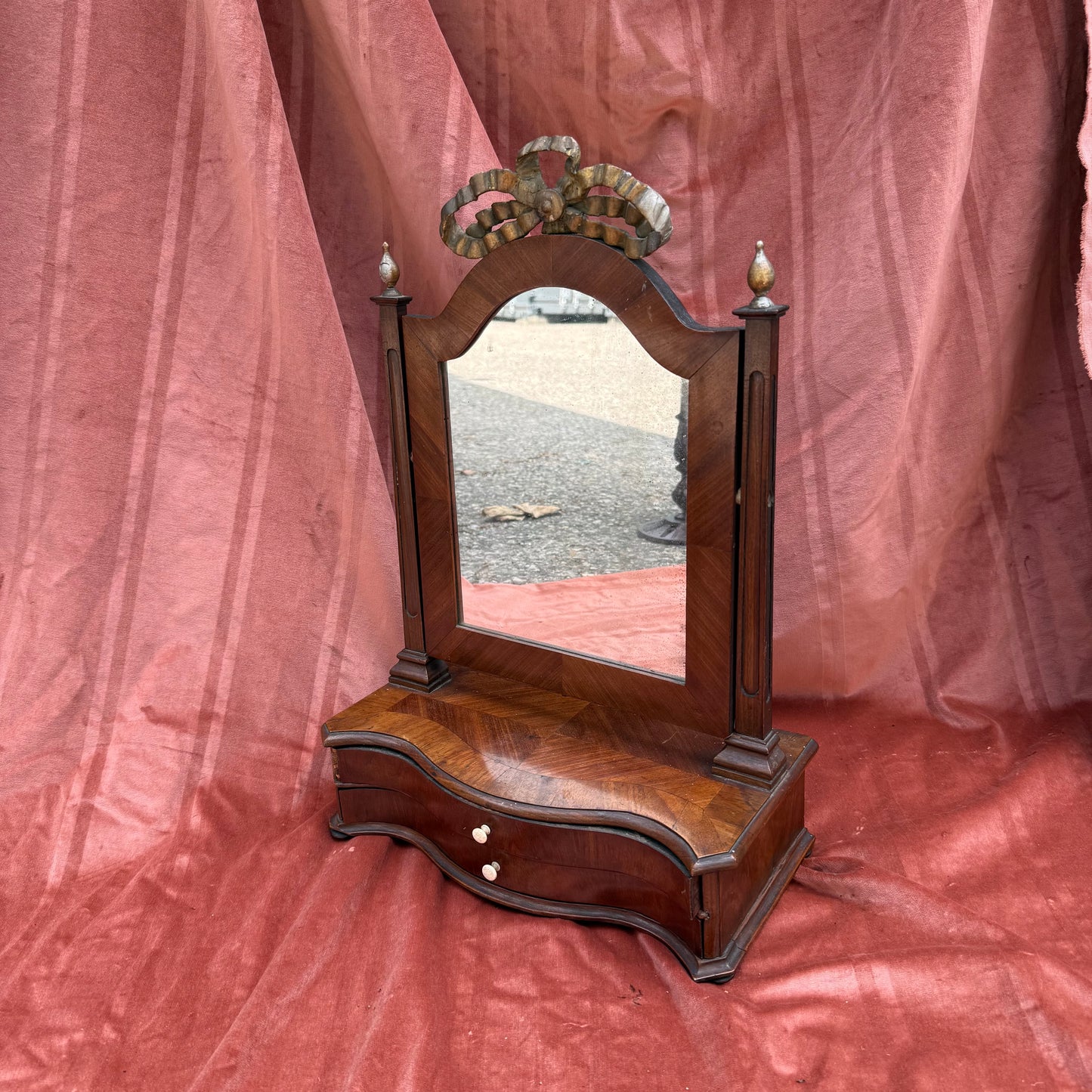Biedermeier Aufsatz Spiegel
