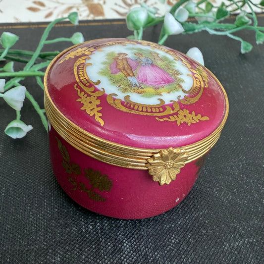 Pompadour Limoges Döschen pink