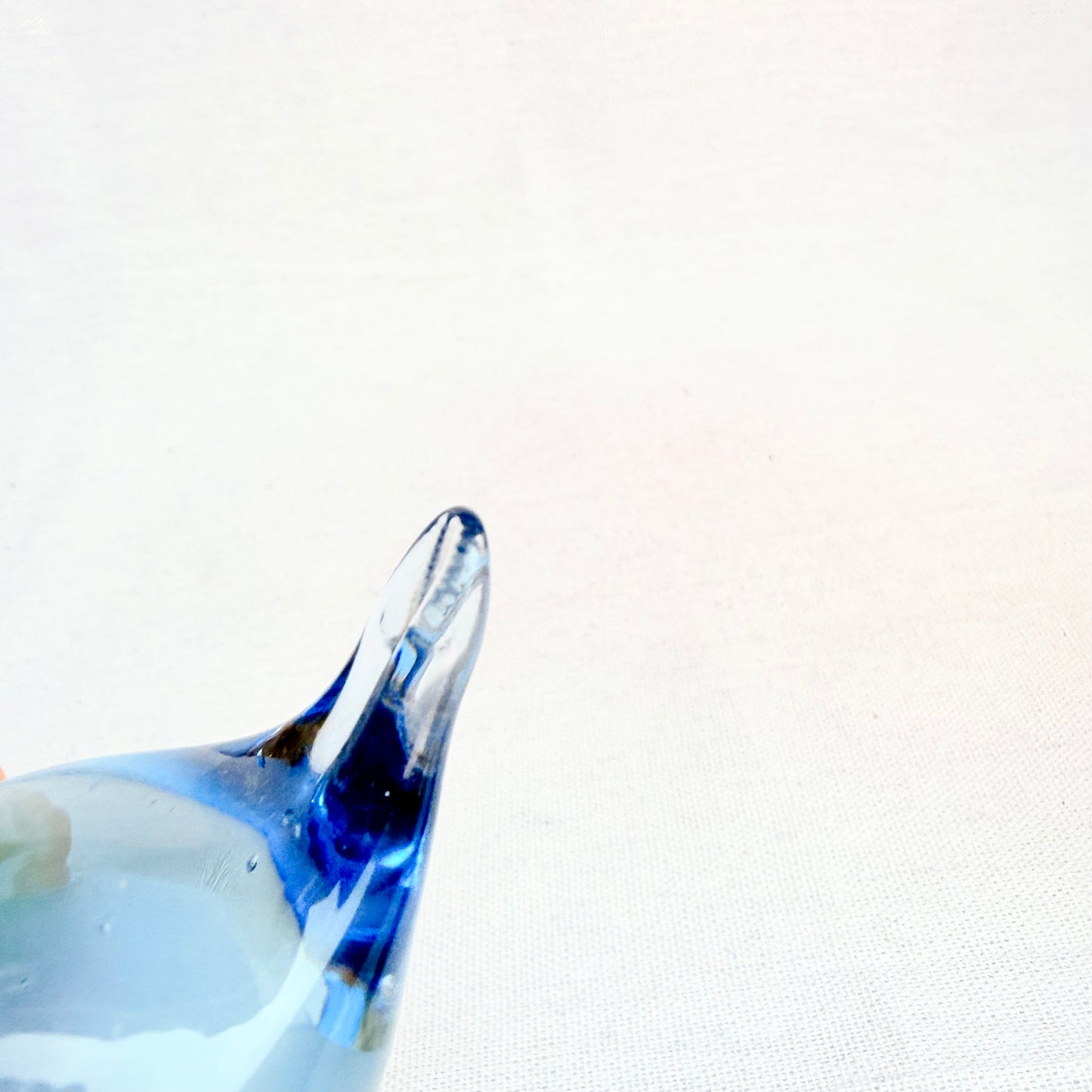 Schwan Glasfigur blau