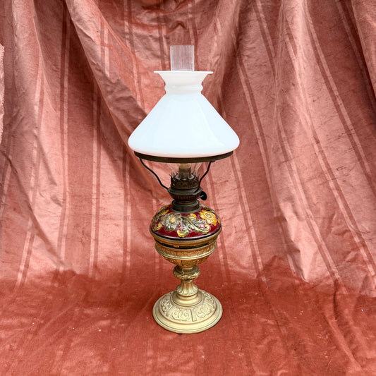 Petroleumlampe groß Blumen