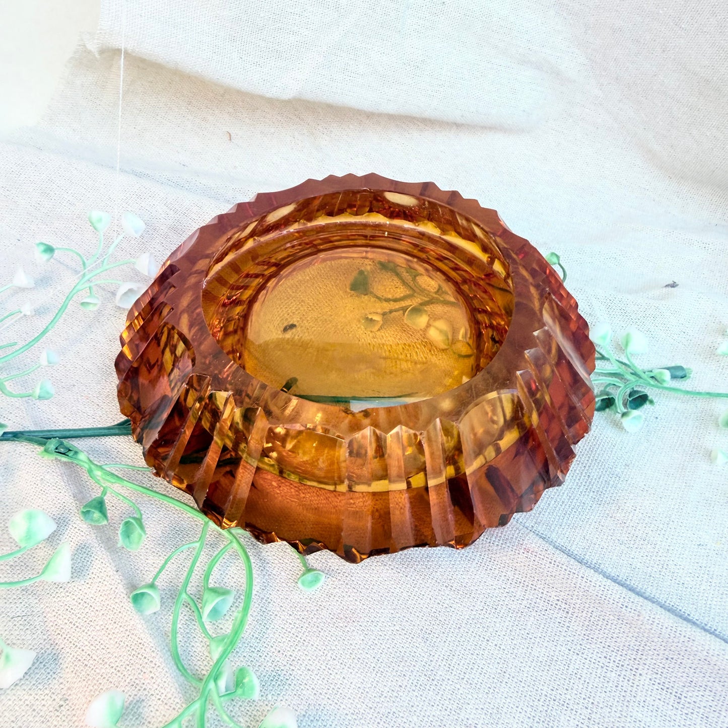 Aschenbecher Bernstein Glas