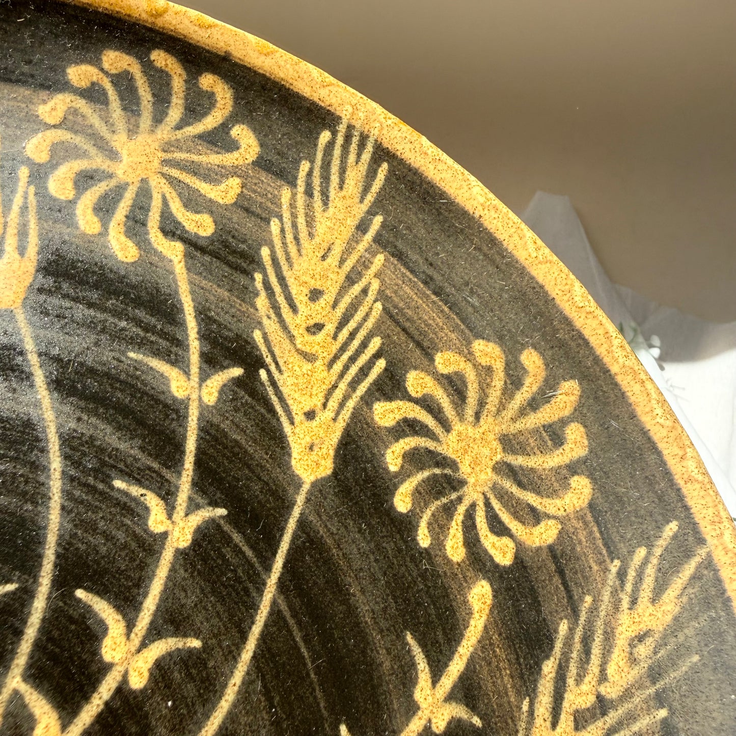 Wandteller Blumen Getreide