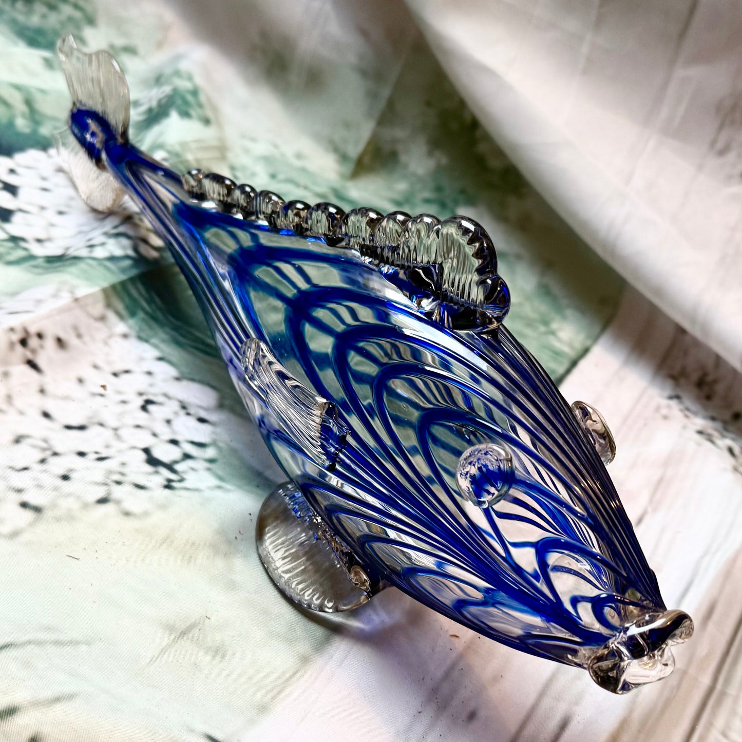 Murano Fisch blau