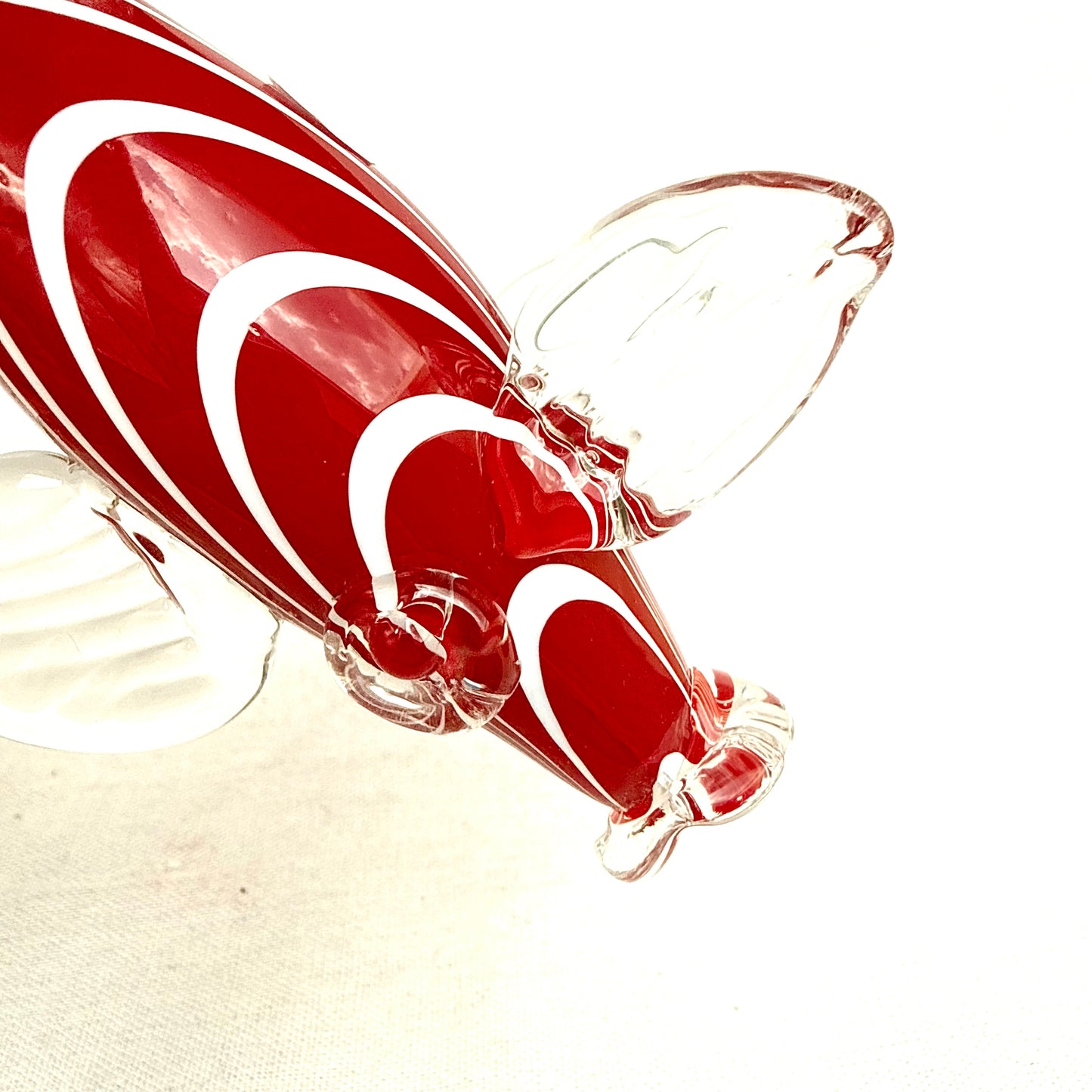 Glasfisch Swirl rot