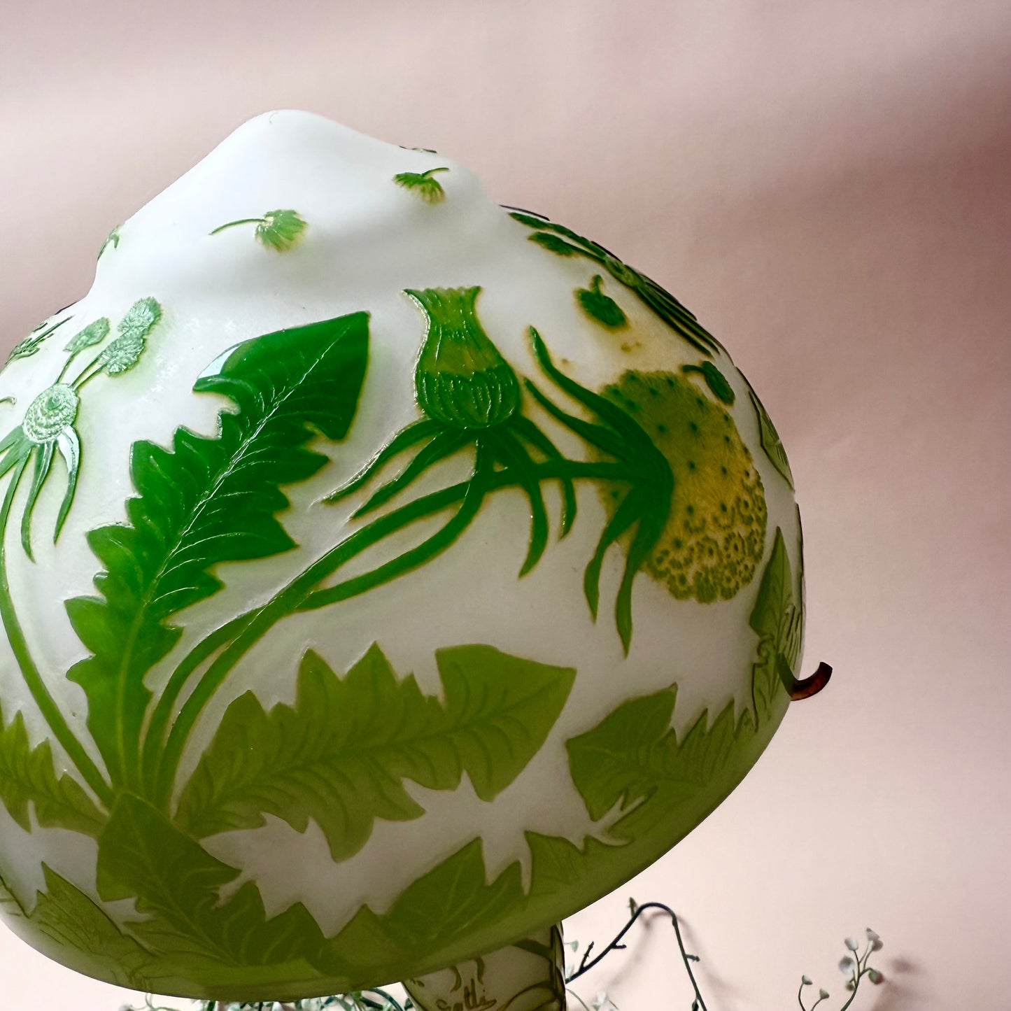 Jugendstil Lampe Löwenzahn nach Gallé