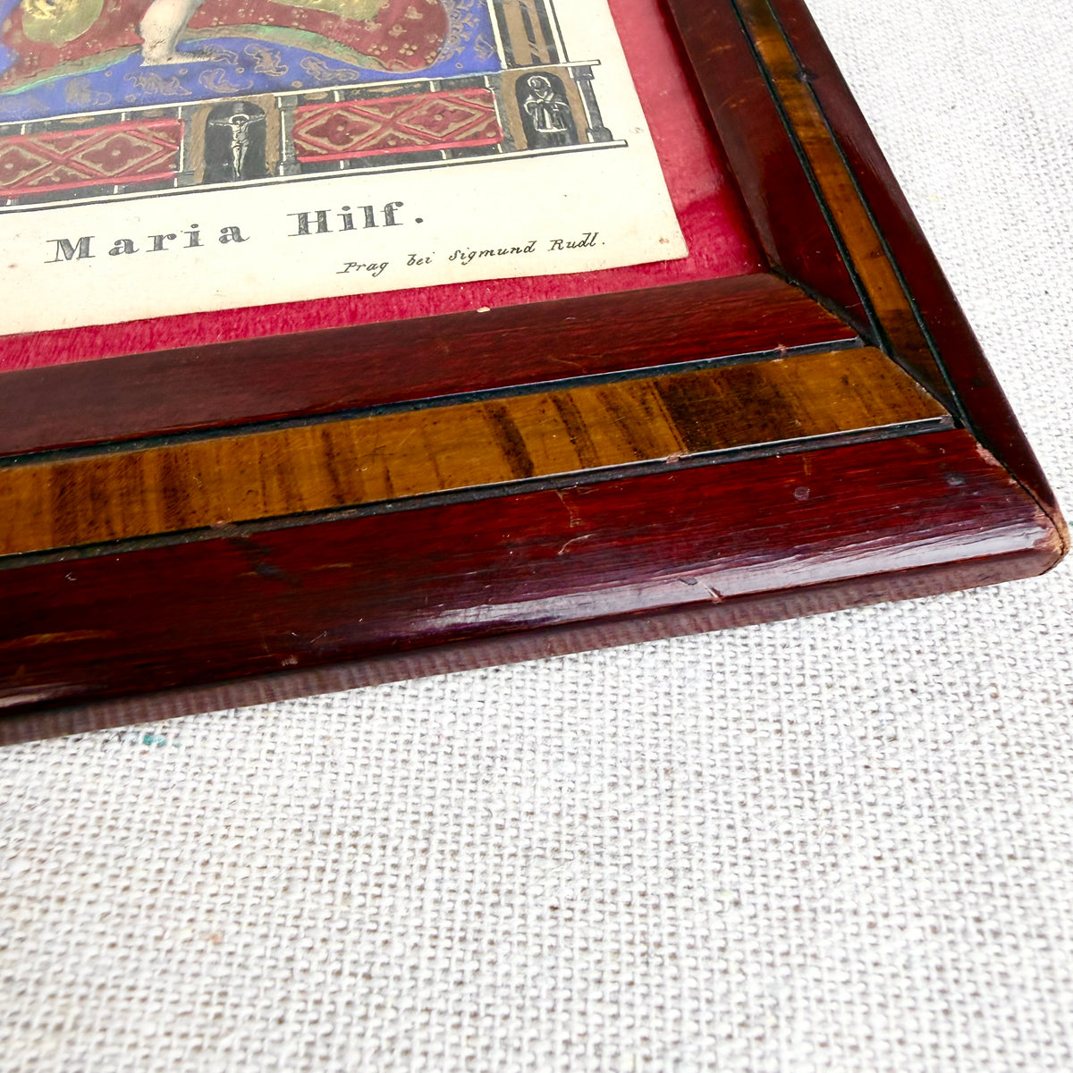 Biedermeier Heiligenbild gerahmt