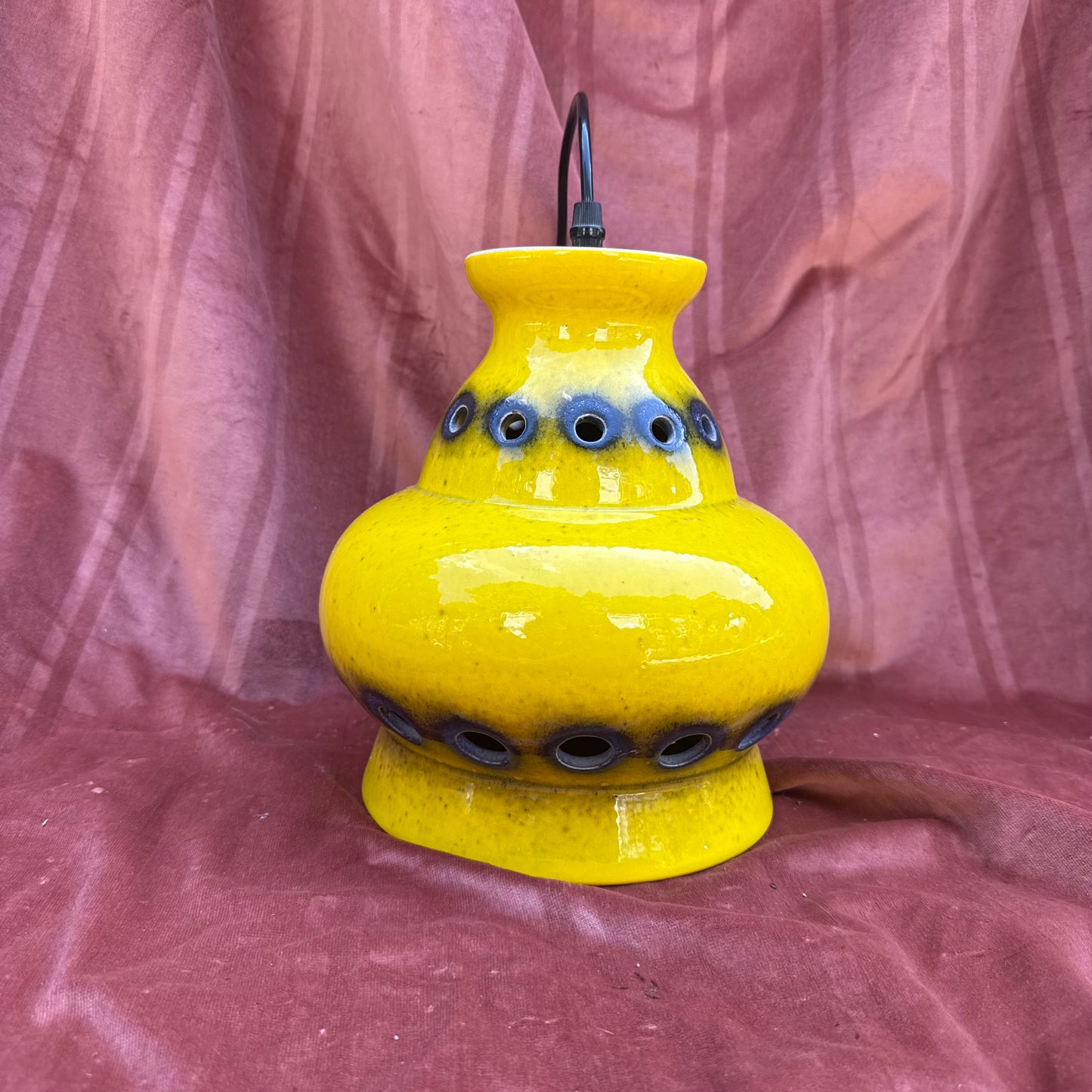 Keramik Deckenlampe gelb
