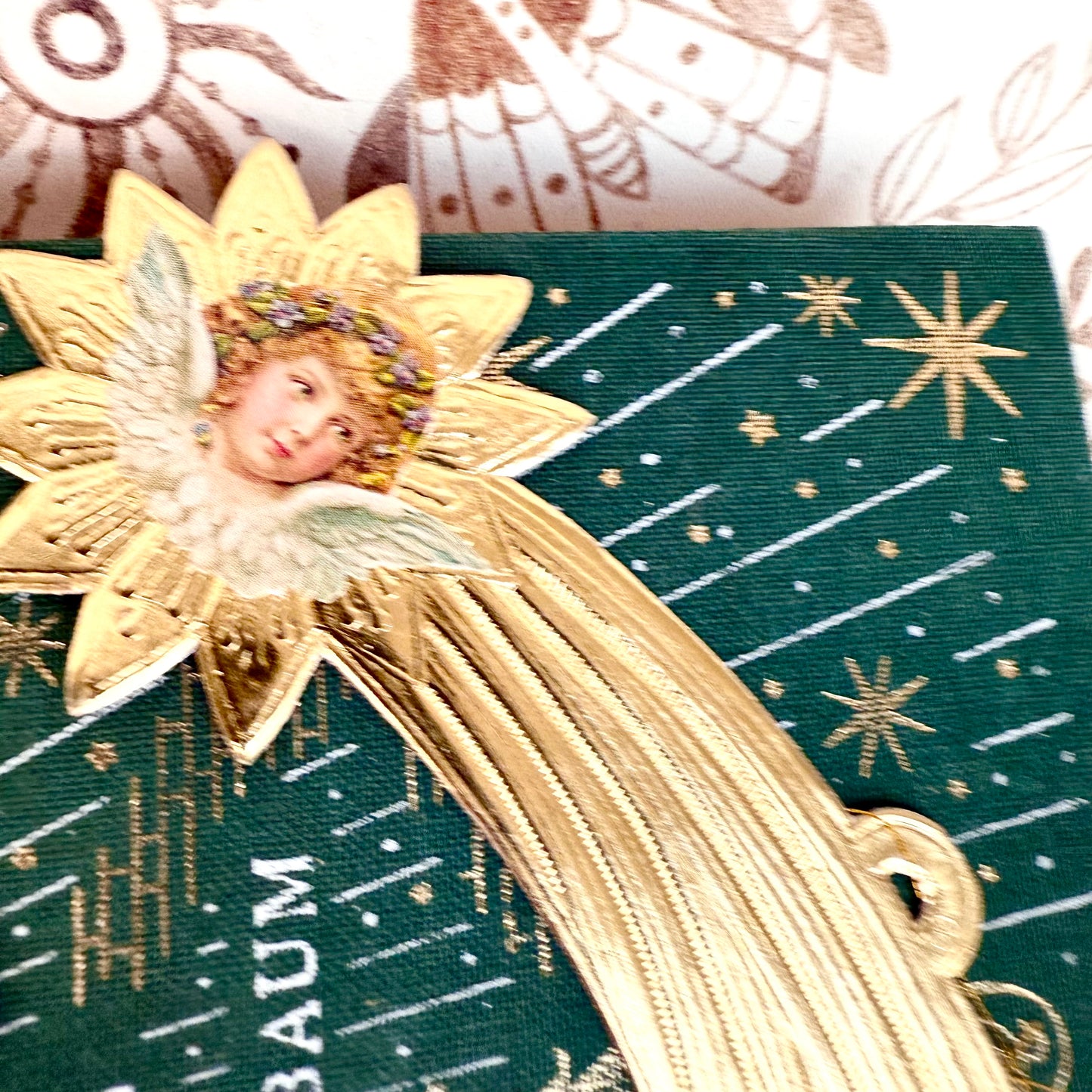 Dresdner Pappe 3er Set gold Weihnachtsstern