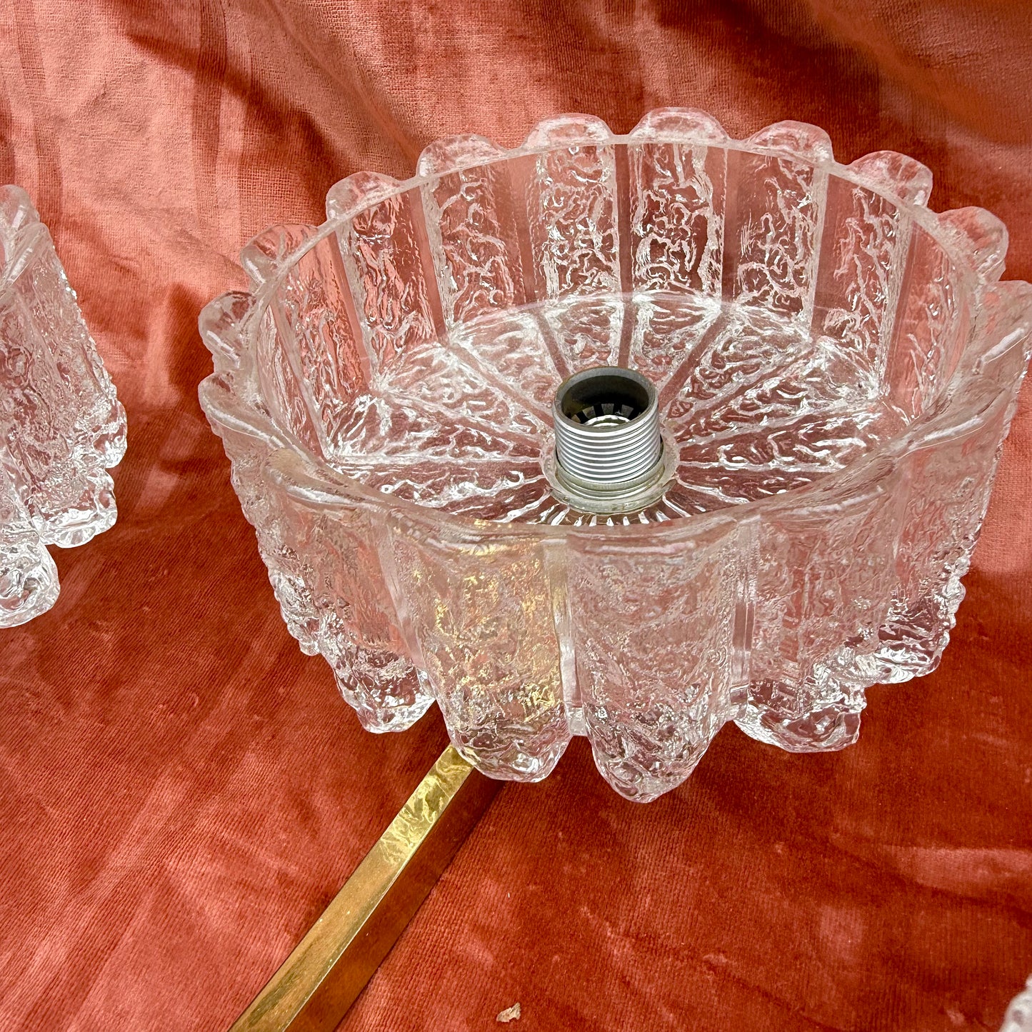 Deckenlampe mit Eiszapfen Glas