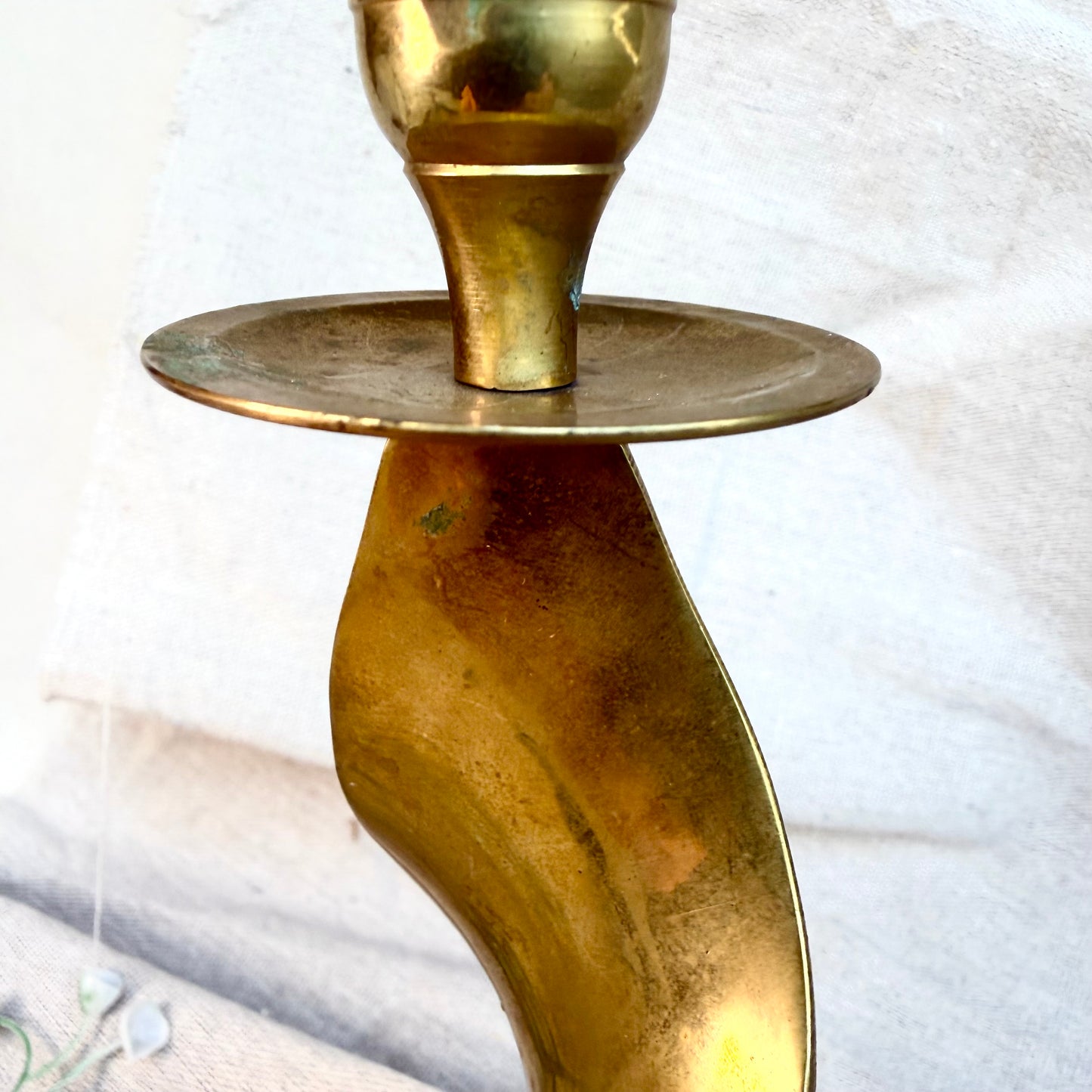 Kerzenständer Messing Spirale