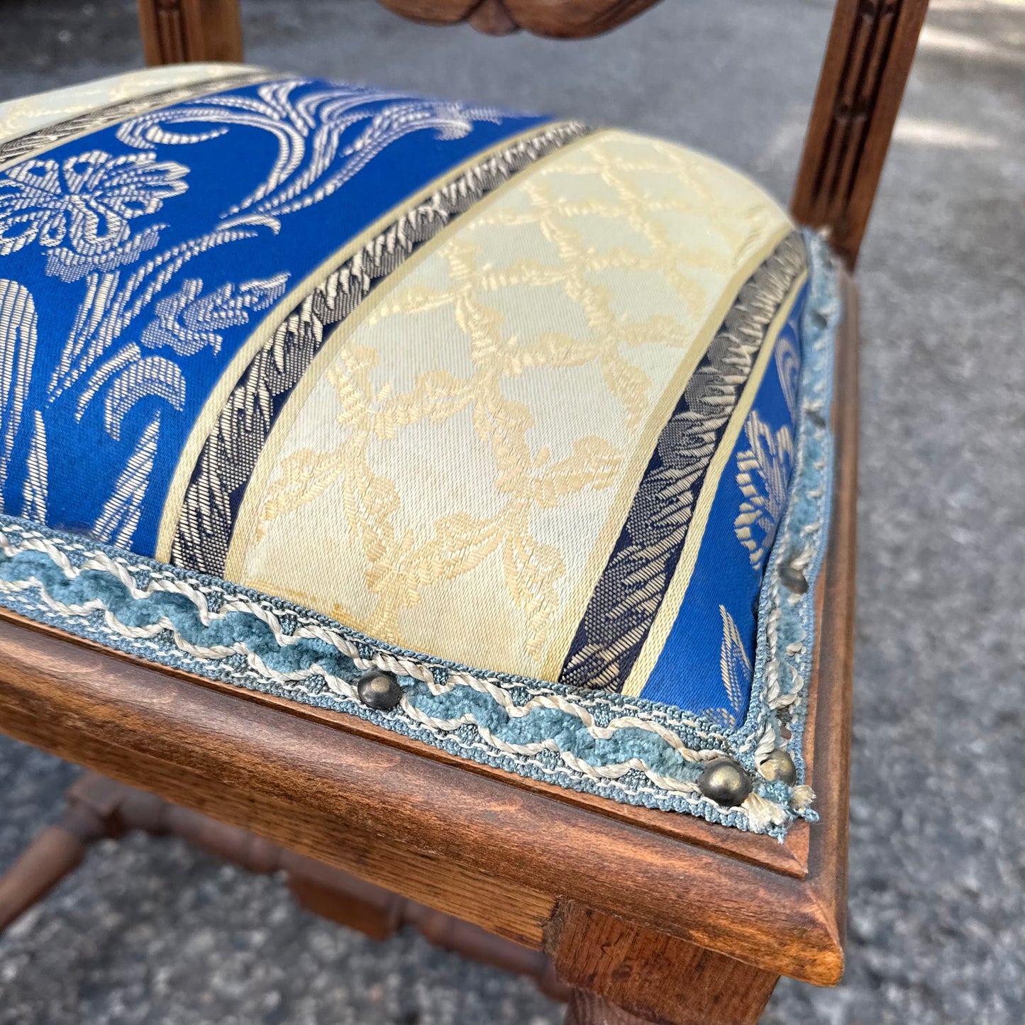 Gründerzeit Stühle blau