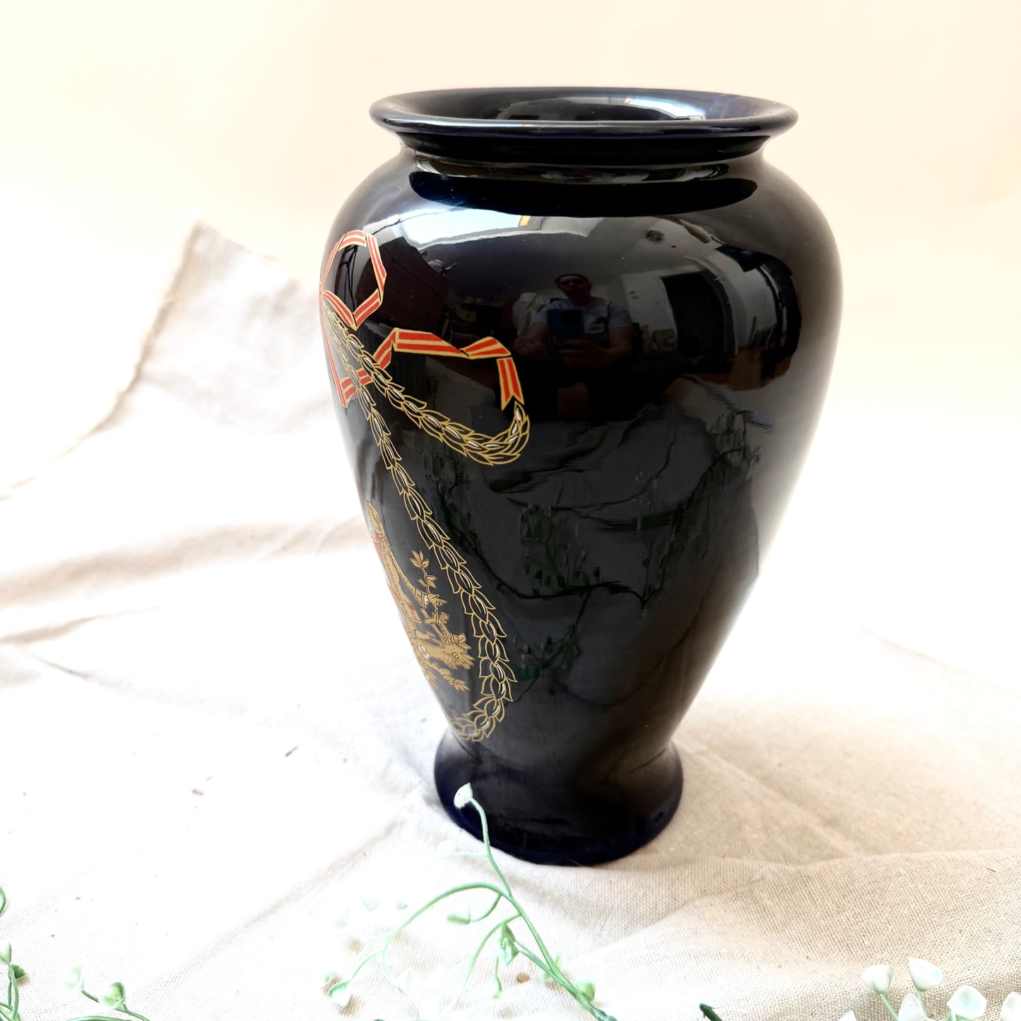 Blaue Barock Vase