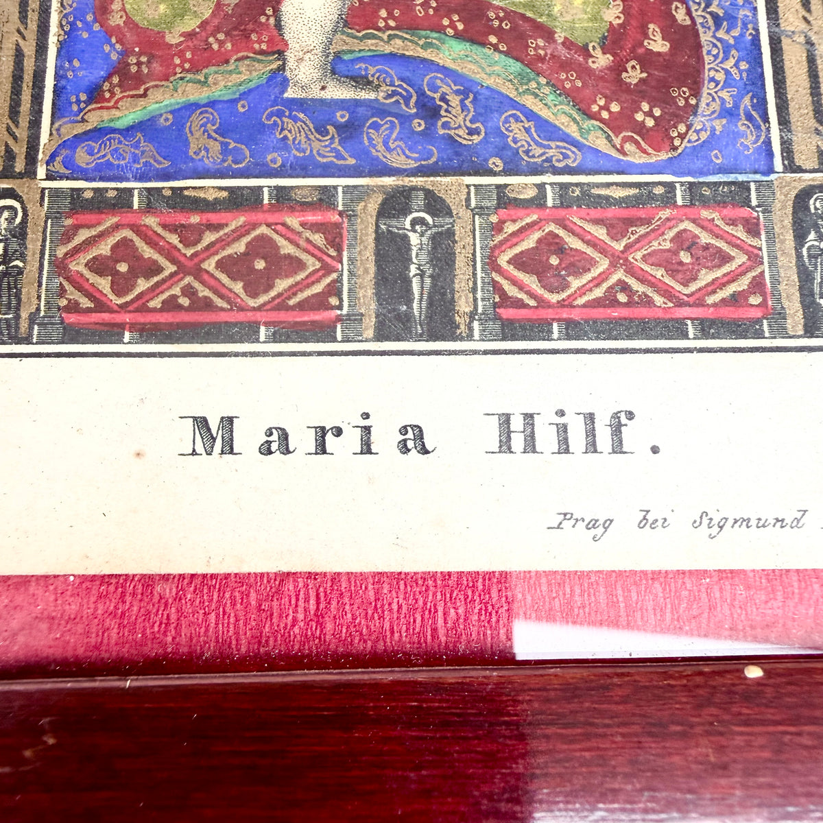 Biedermeier Heiligenbild gerahmt