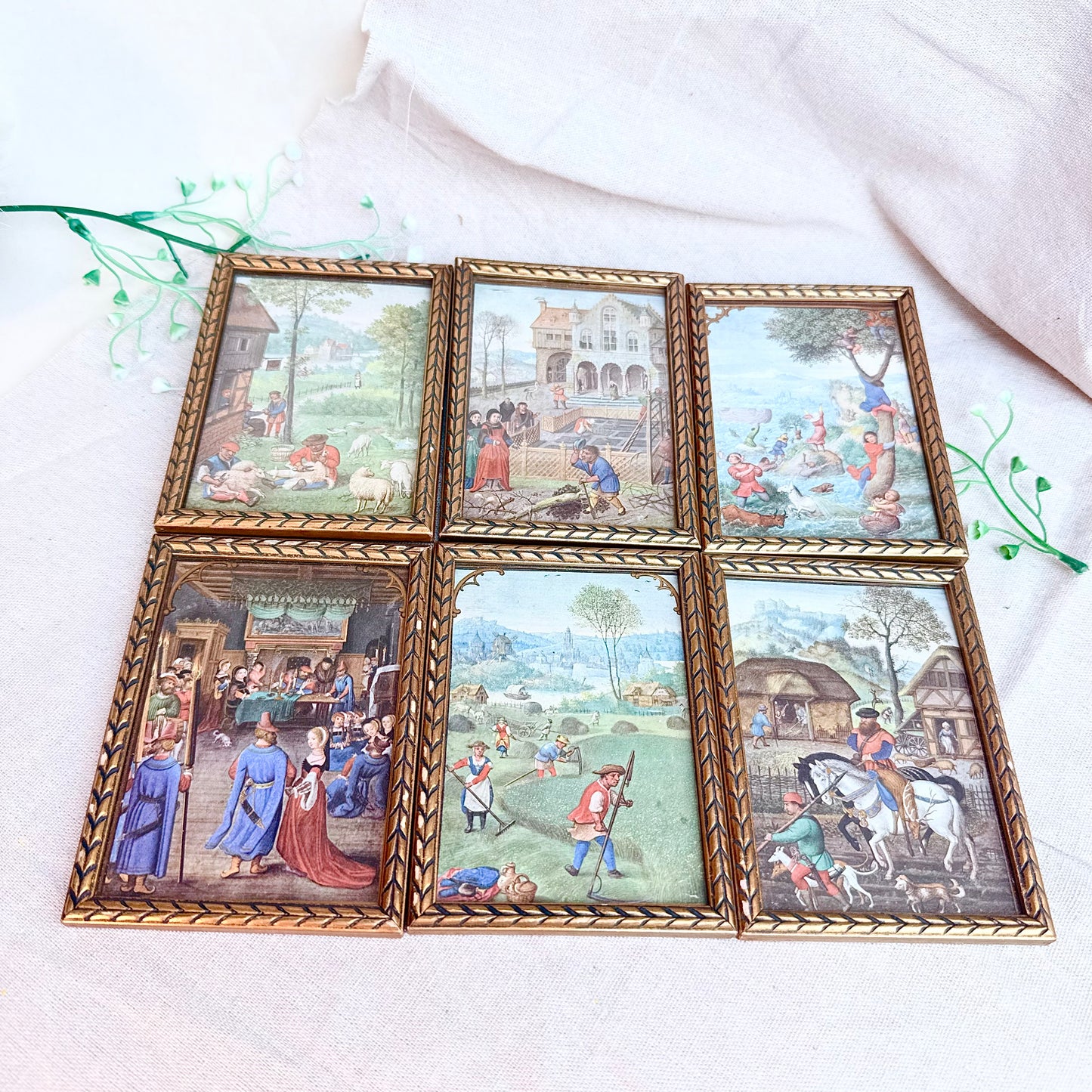 6er Set Mittelalter Drucke