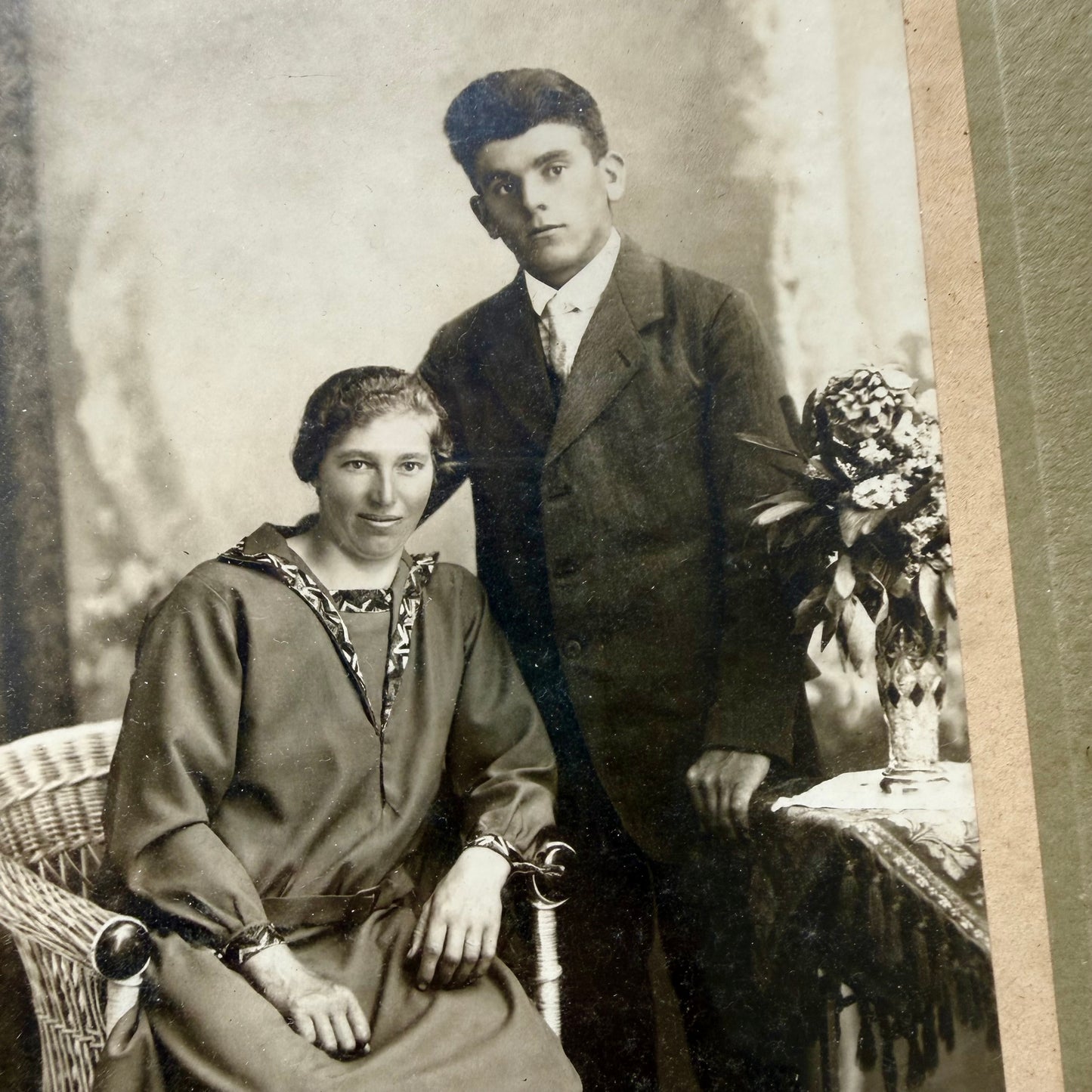Antike Fotografie in Holzrahmen