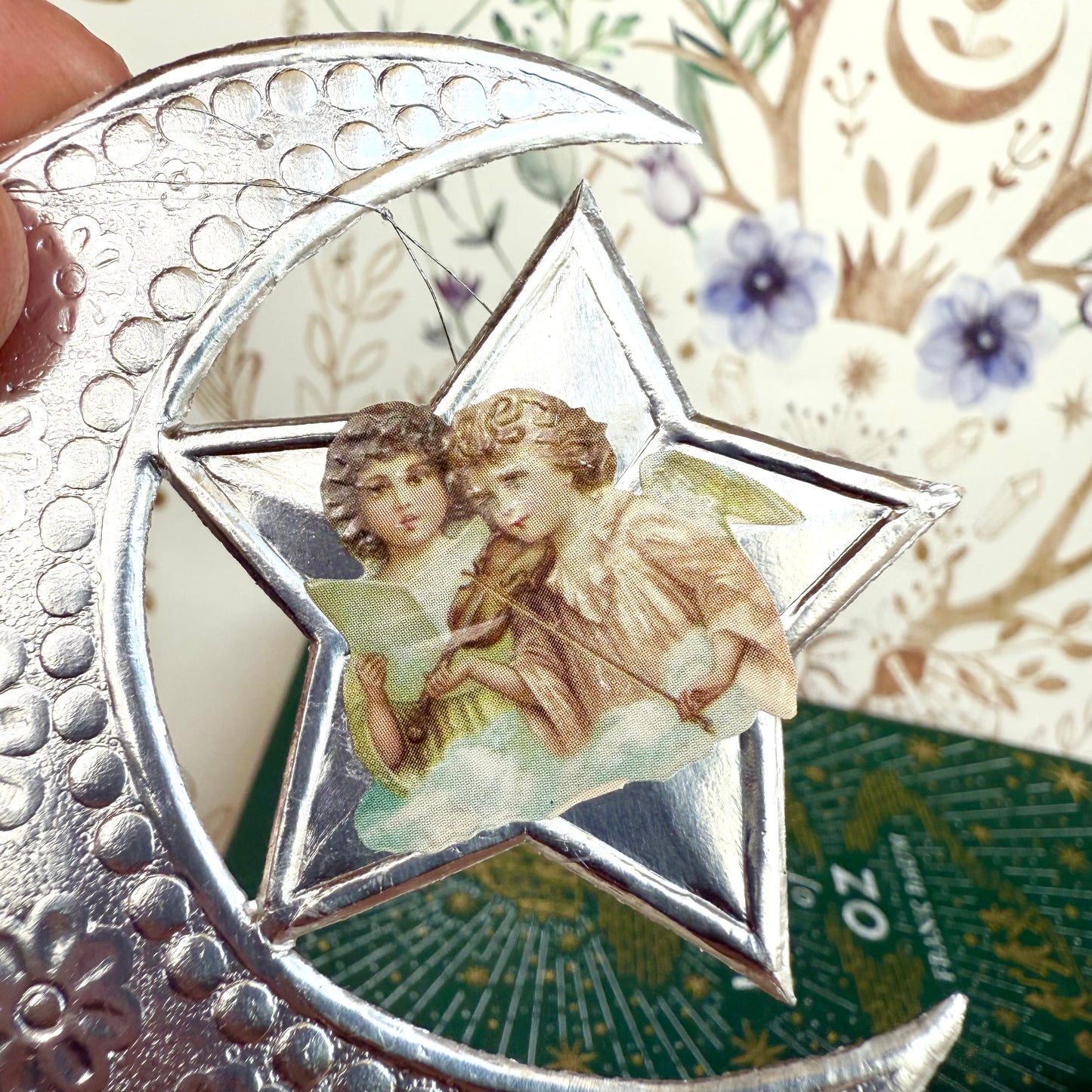 Dresdner Pappe 3er Set Mond silber