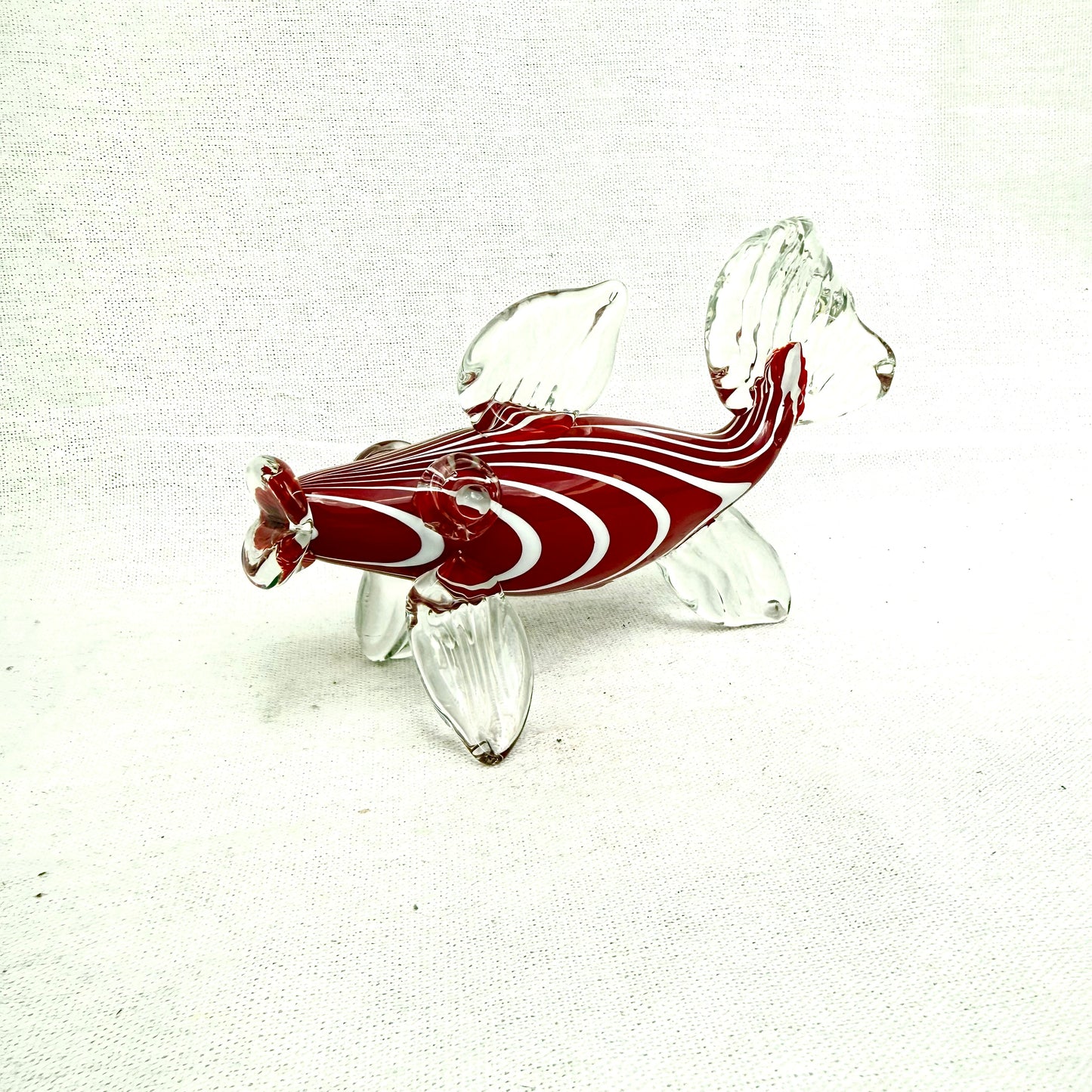 Glasfisch Swirl rot