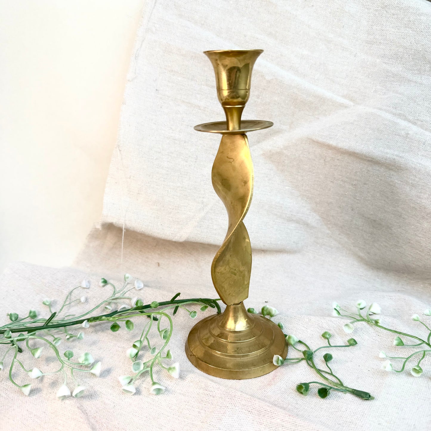 Kerzenständer Messing Spirale