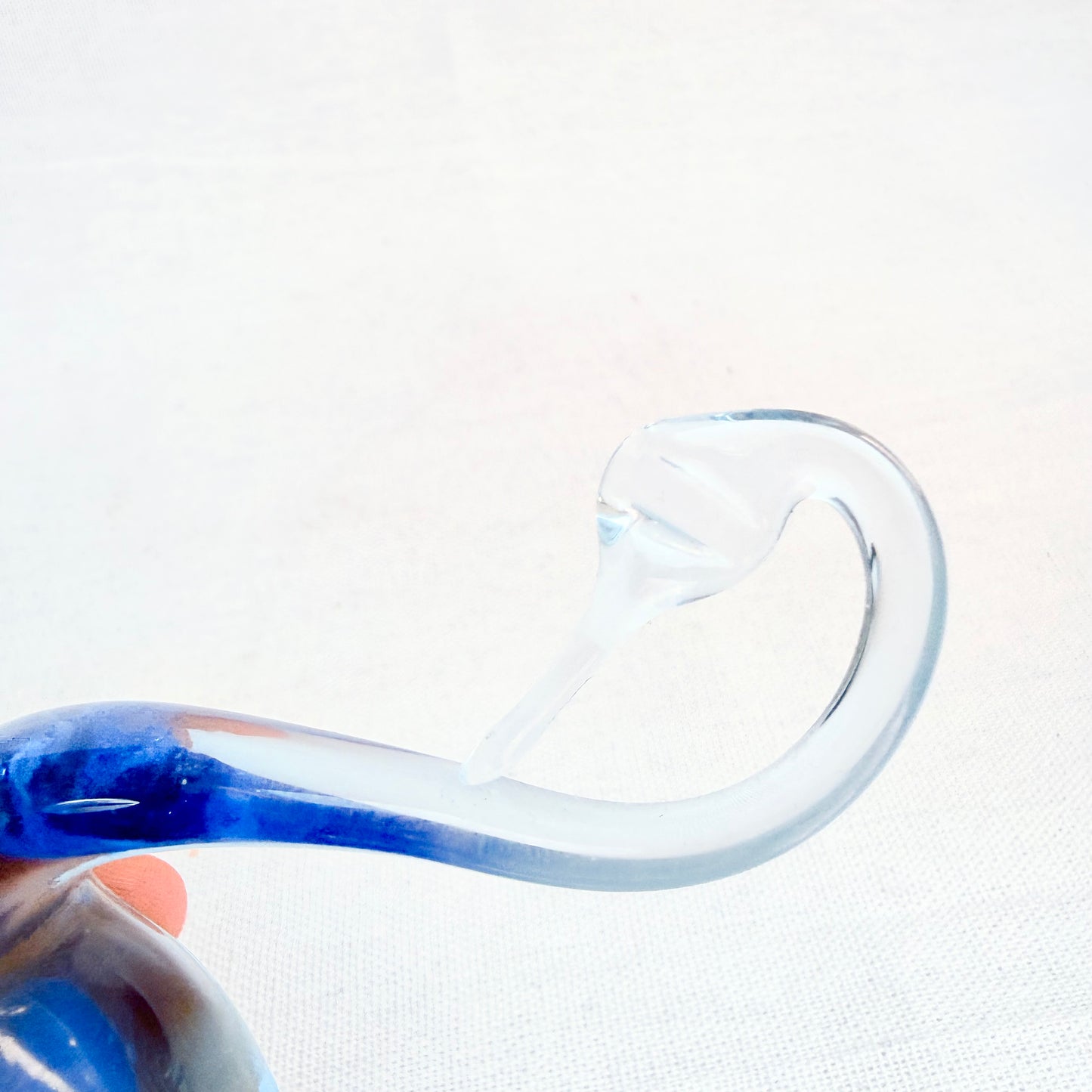 Schwan Glasfigur blau