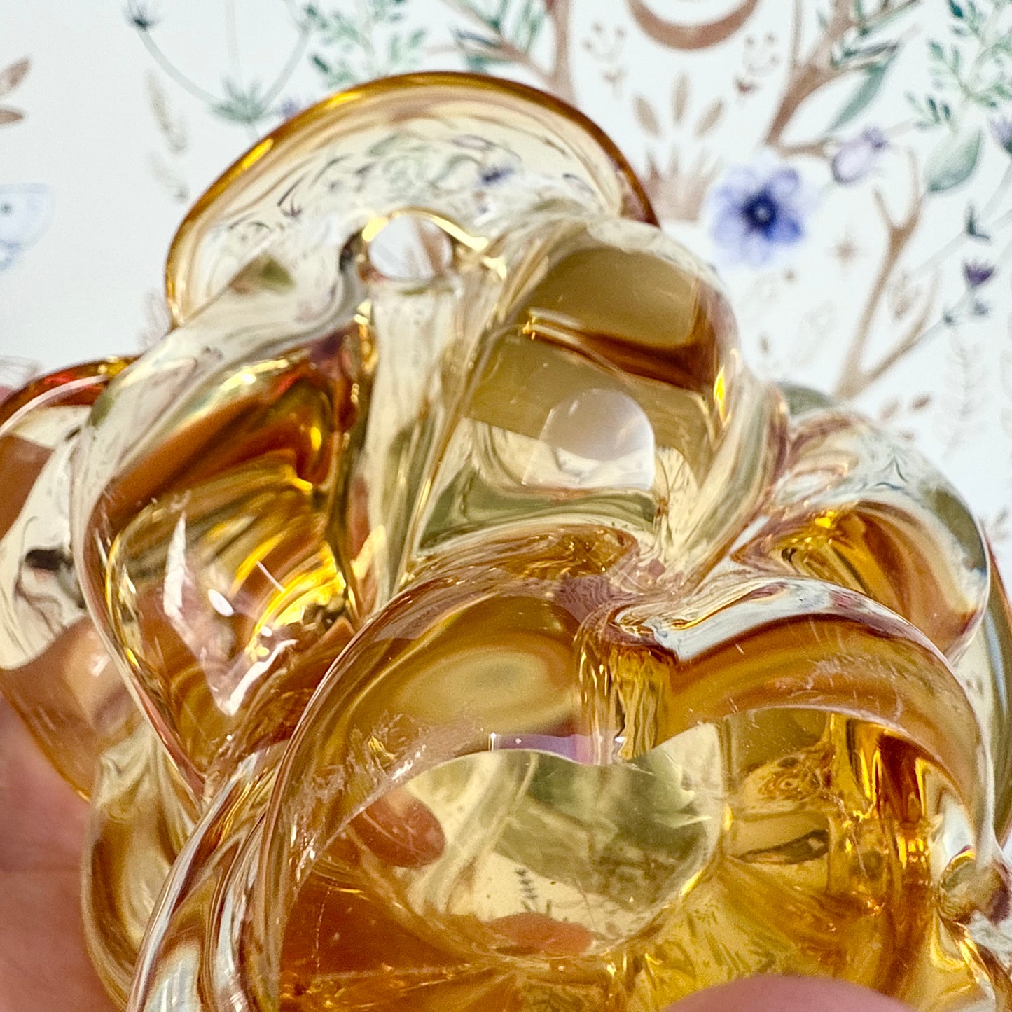 Glasschale Gelb Böhmen