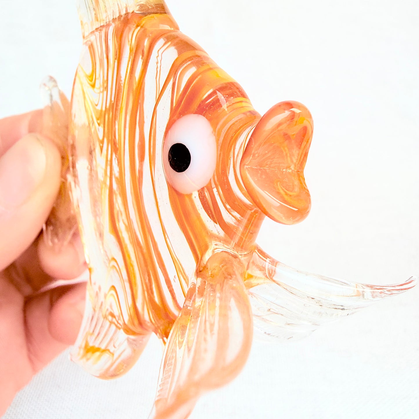 Fisch Glasfigur orange