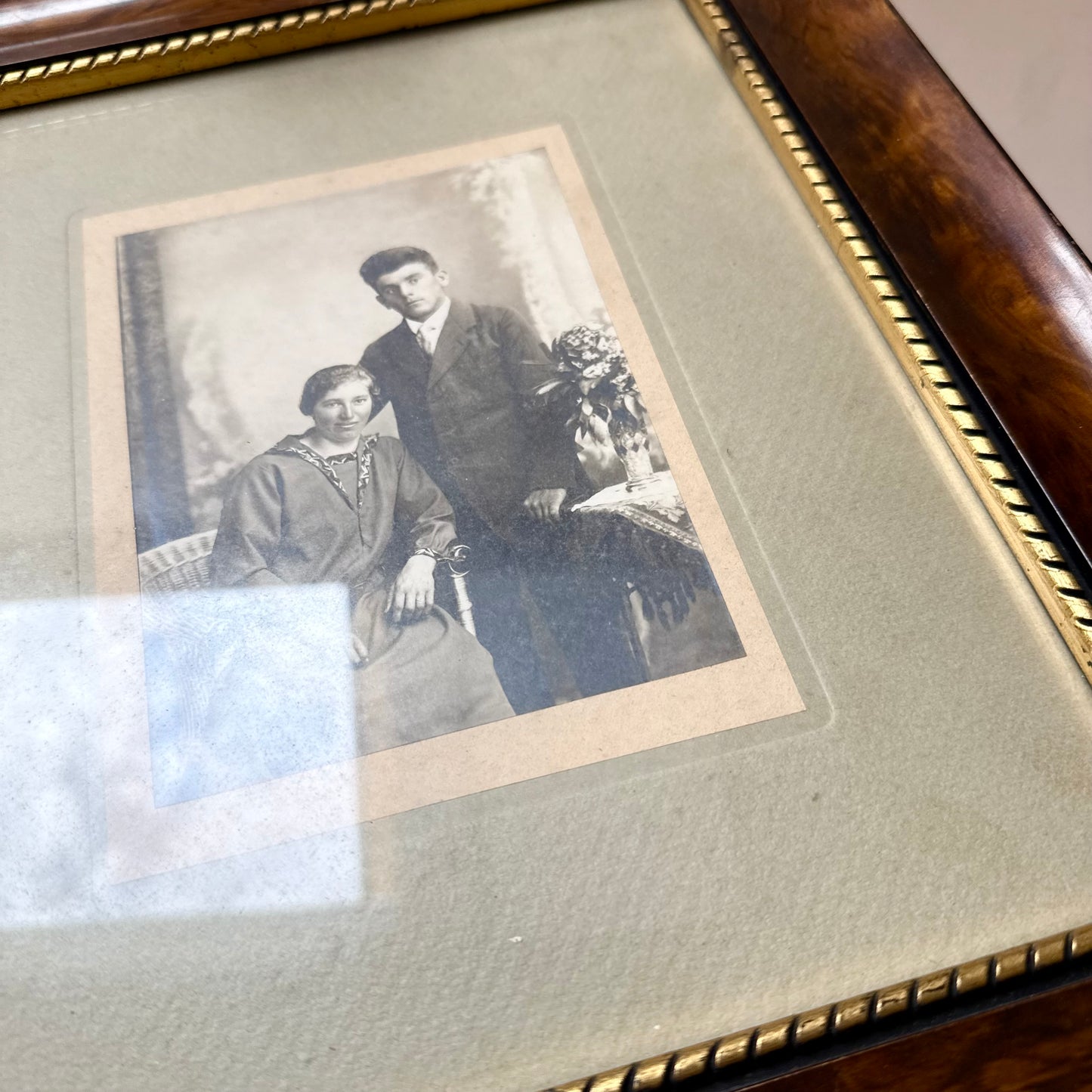 Antike Fotografie in Holzrahmen