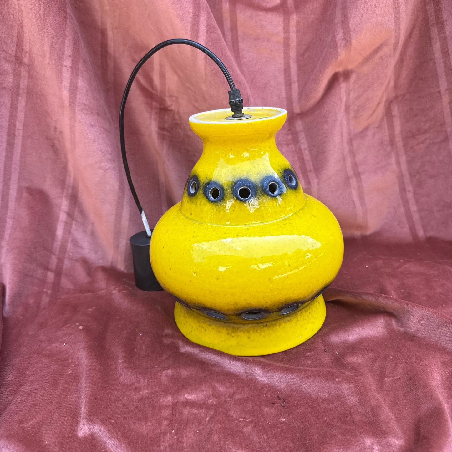 Keramik Deckenlampe gelb
