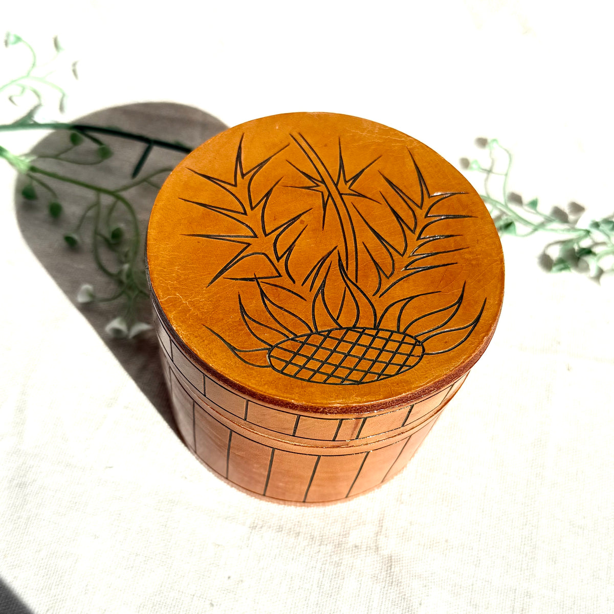 Leder Box Distel