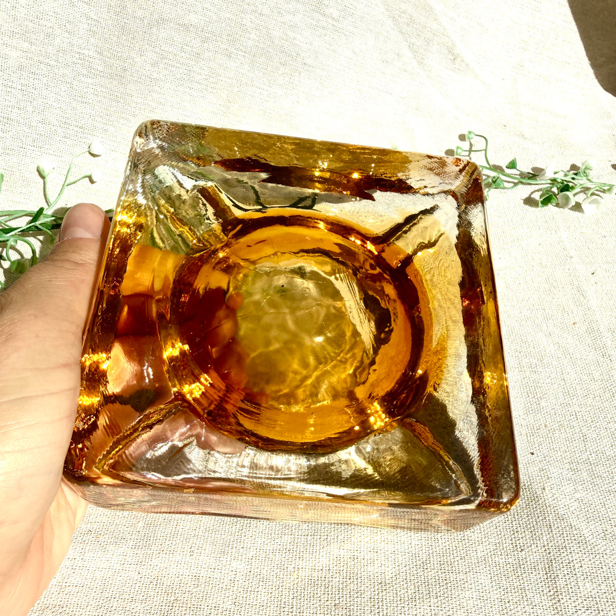 Murano Aschenbecher gelb