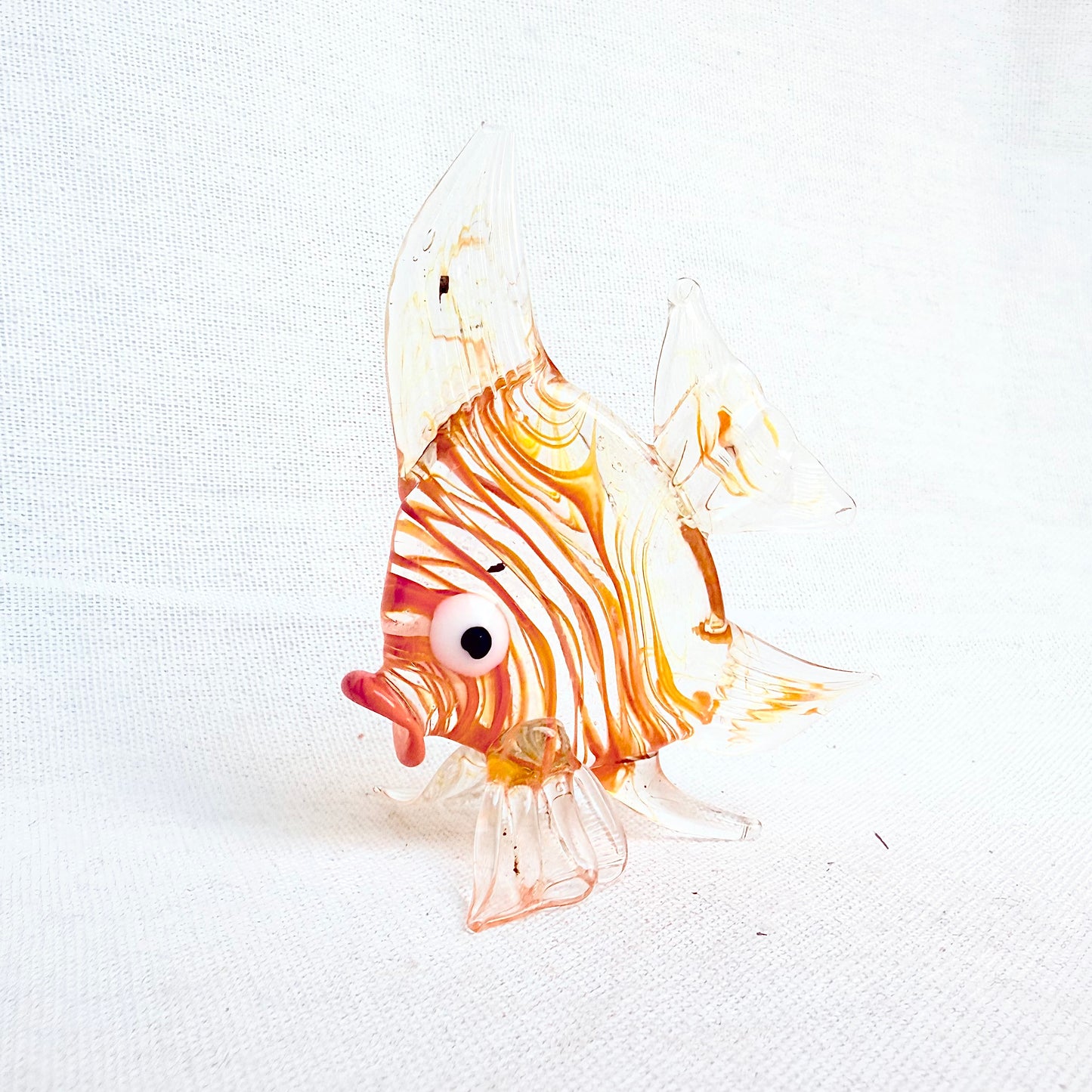 Fisch Glasfigur orange