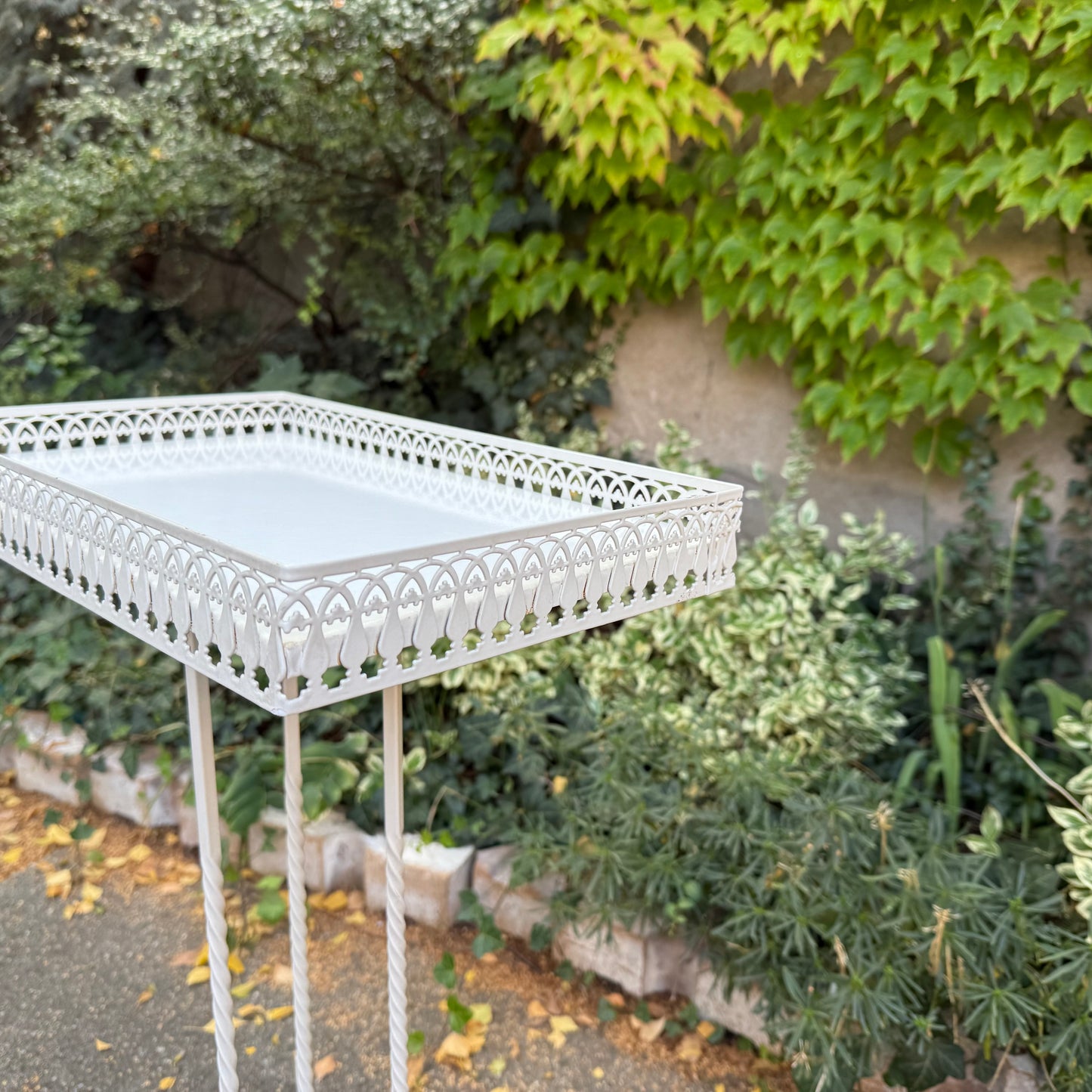 Beistelltisch Gusseisen weiß