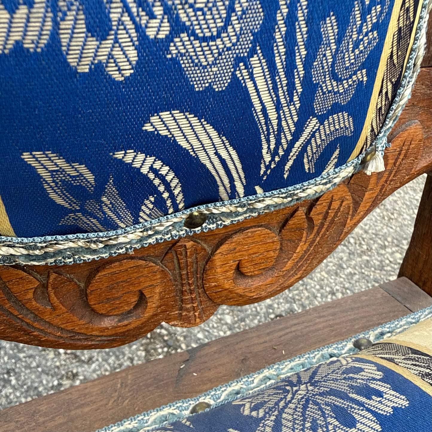 Gründerzeit Stühle blau