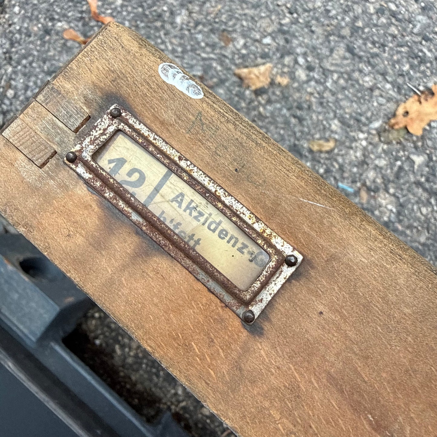 Setzkasten verspiegelt
