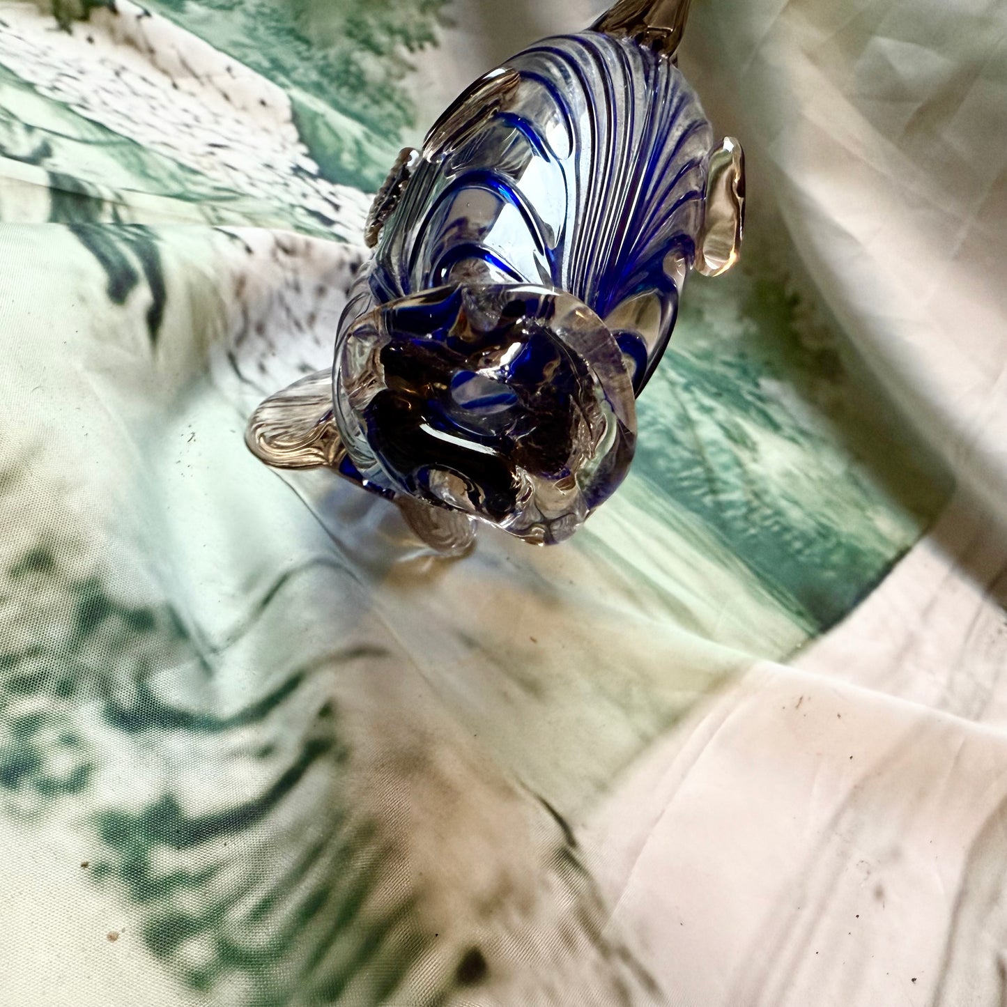 Murano Fisch blau