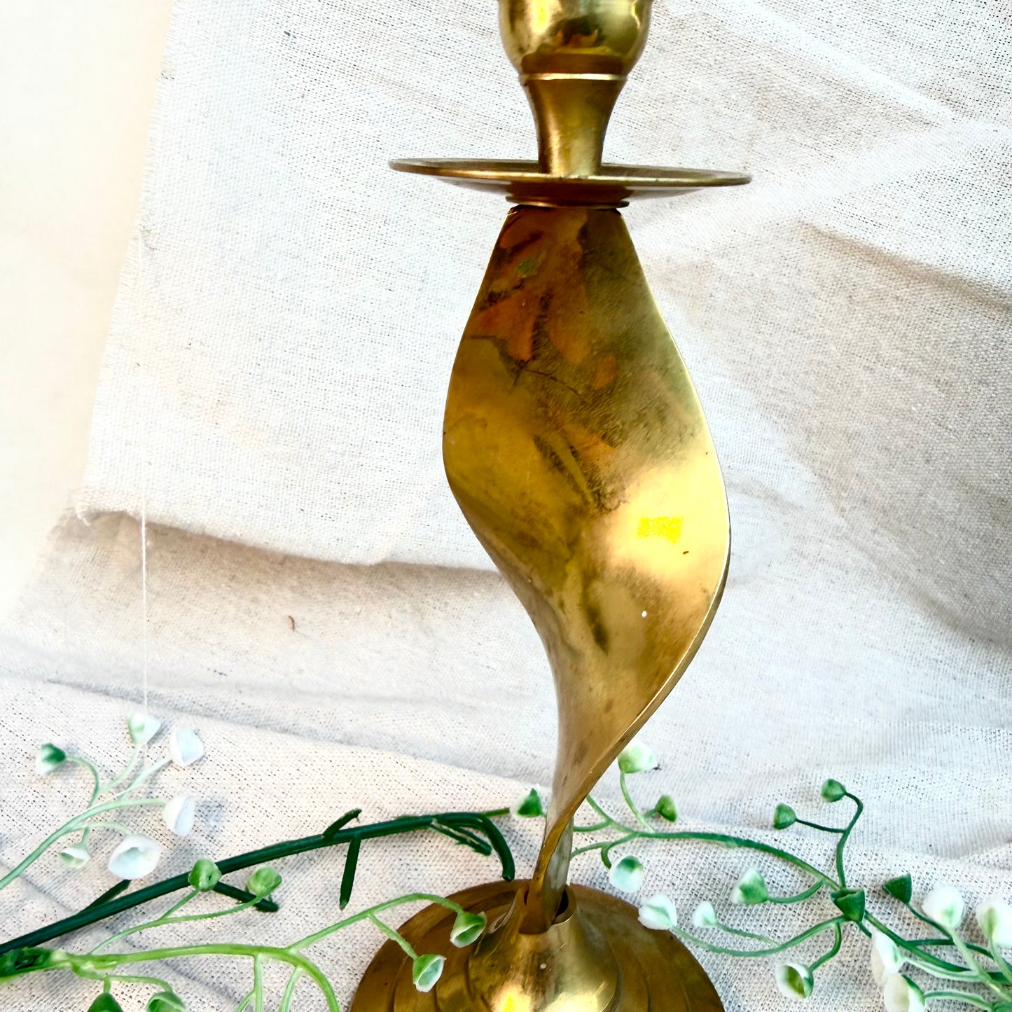 Kerzenständer Messing Spirale