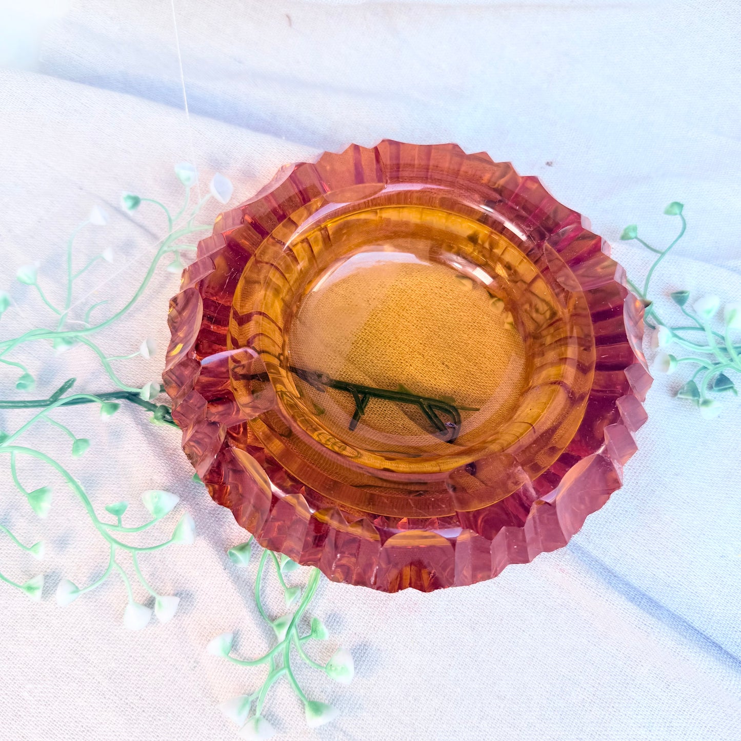 Aschenbecher Bernstein Glas